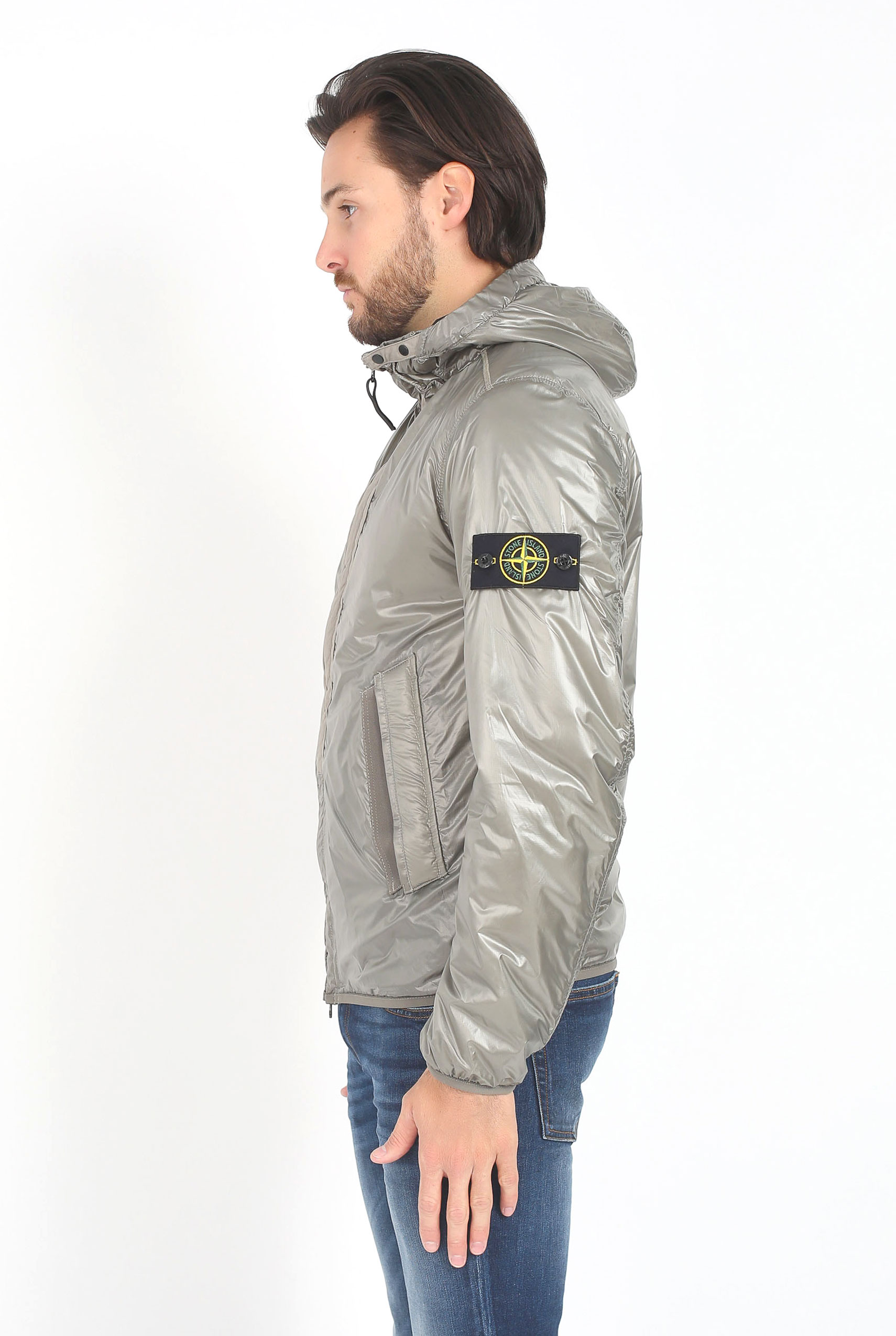 BLOUSON STONE ISLAND PERTEX QUANTUM Y WITH PRIMALOFT GRIS 681540221-V0092