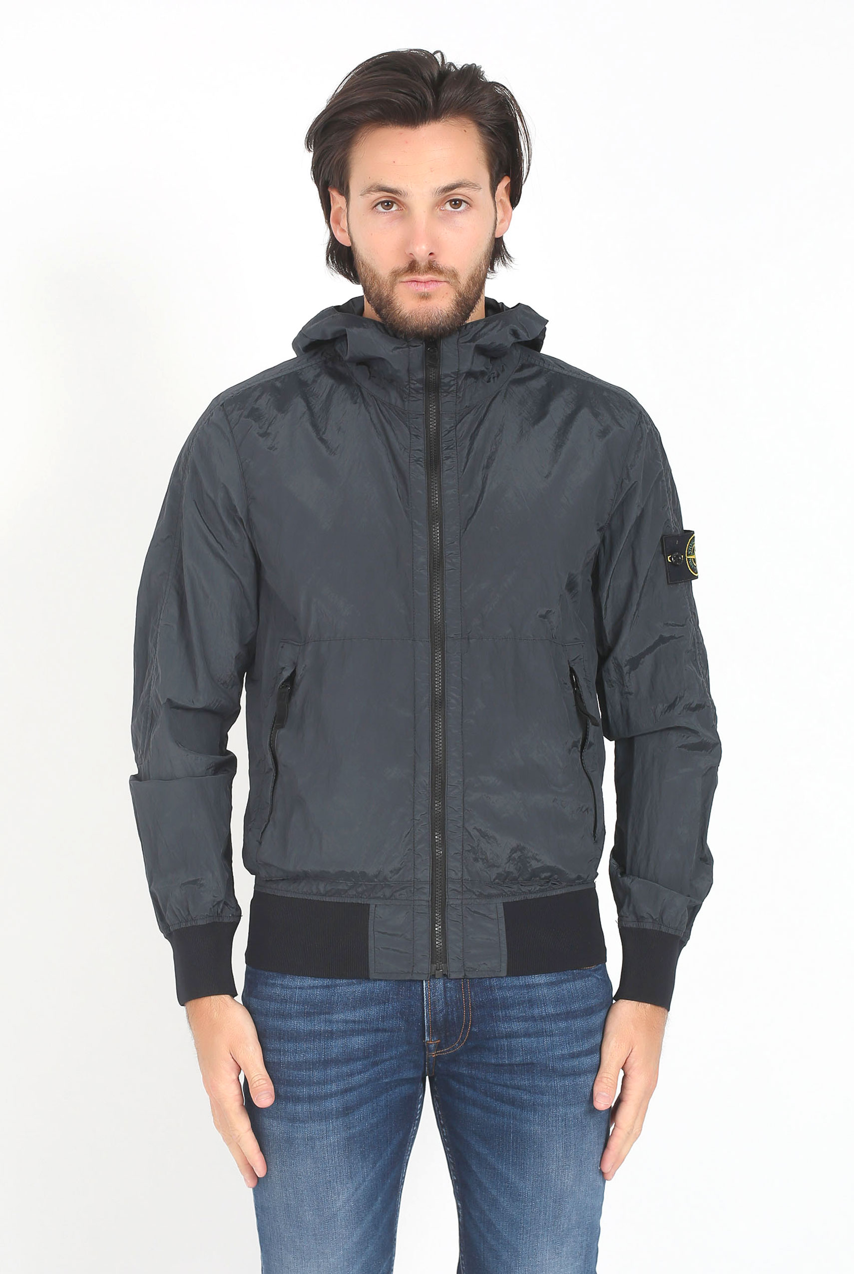 BLOUSON STONE ISLAND NYLON METAL WATRO GRIS ANTHRACITE 681545047-V0063