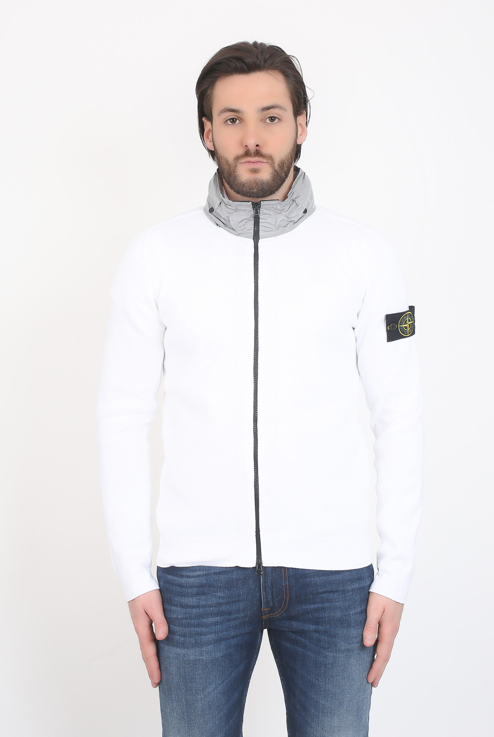 GILET STONE ISLAND BLANC 6815548A6-V0001