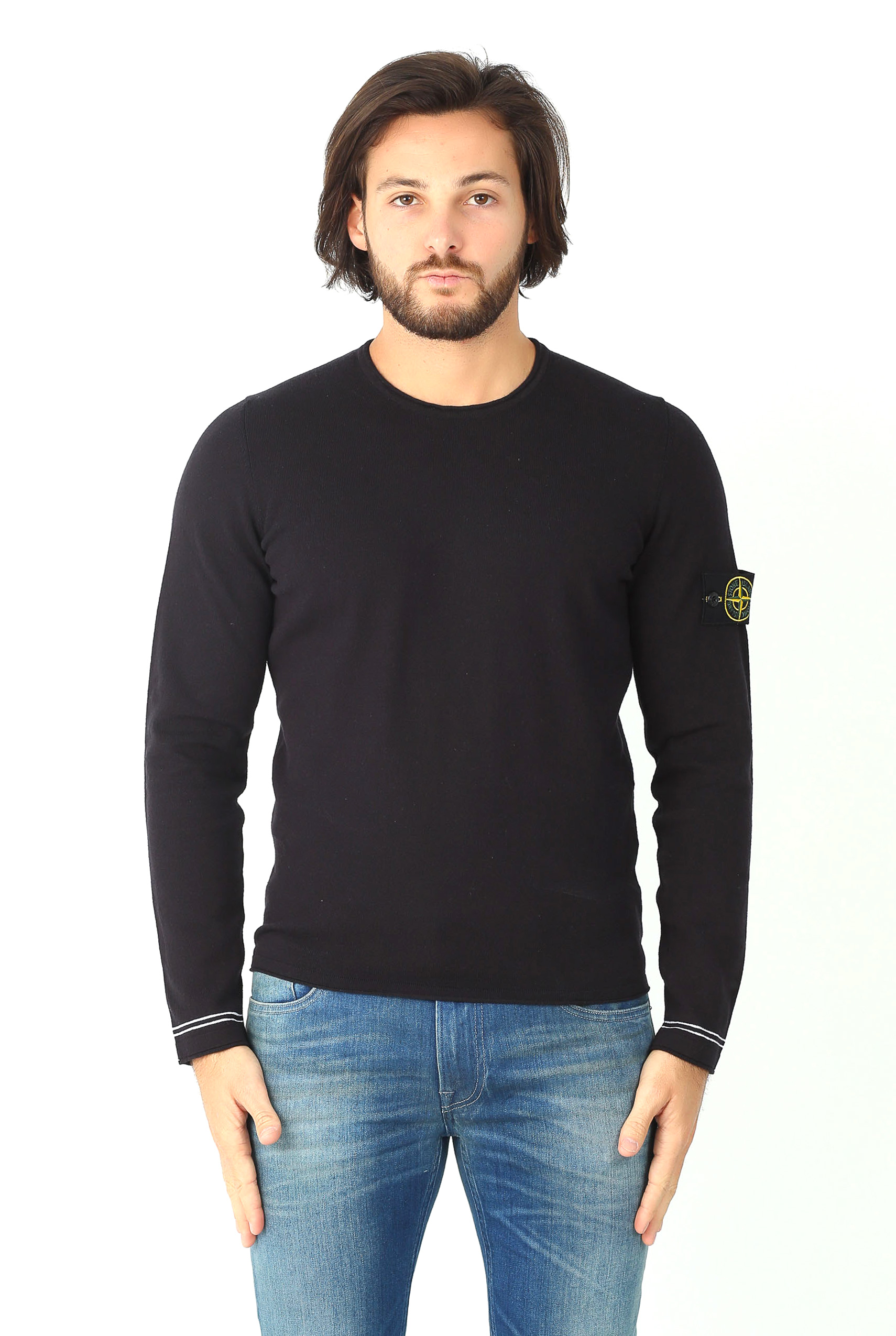 PULL STONE ISLAND NOIR 6815569B9-V0020