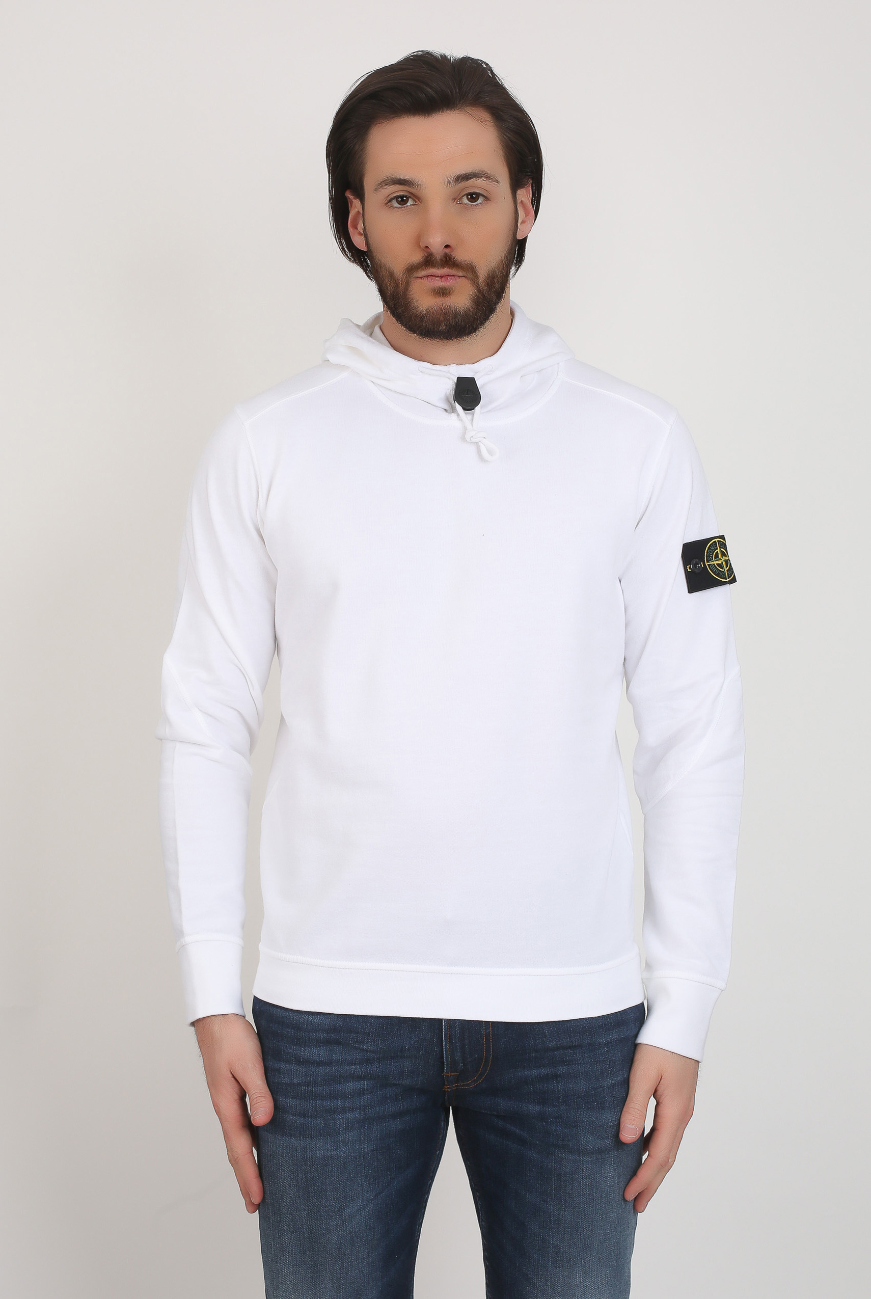 SWEAT STONE ISLAND BLANC 681560539-V0001