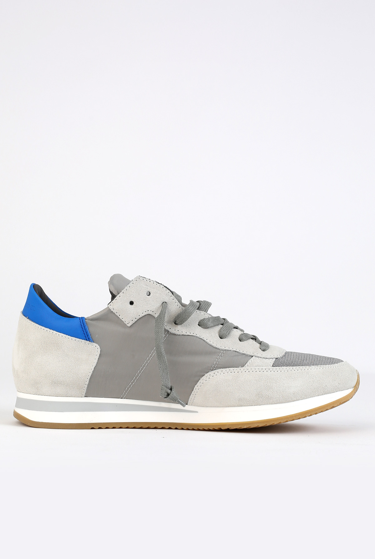 BASKETS PHILIPPE MODEL TROPEZ L U MONDIAL BASIC GRIS/BLUETTE TRLU-W022