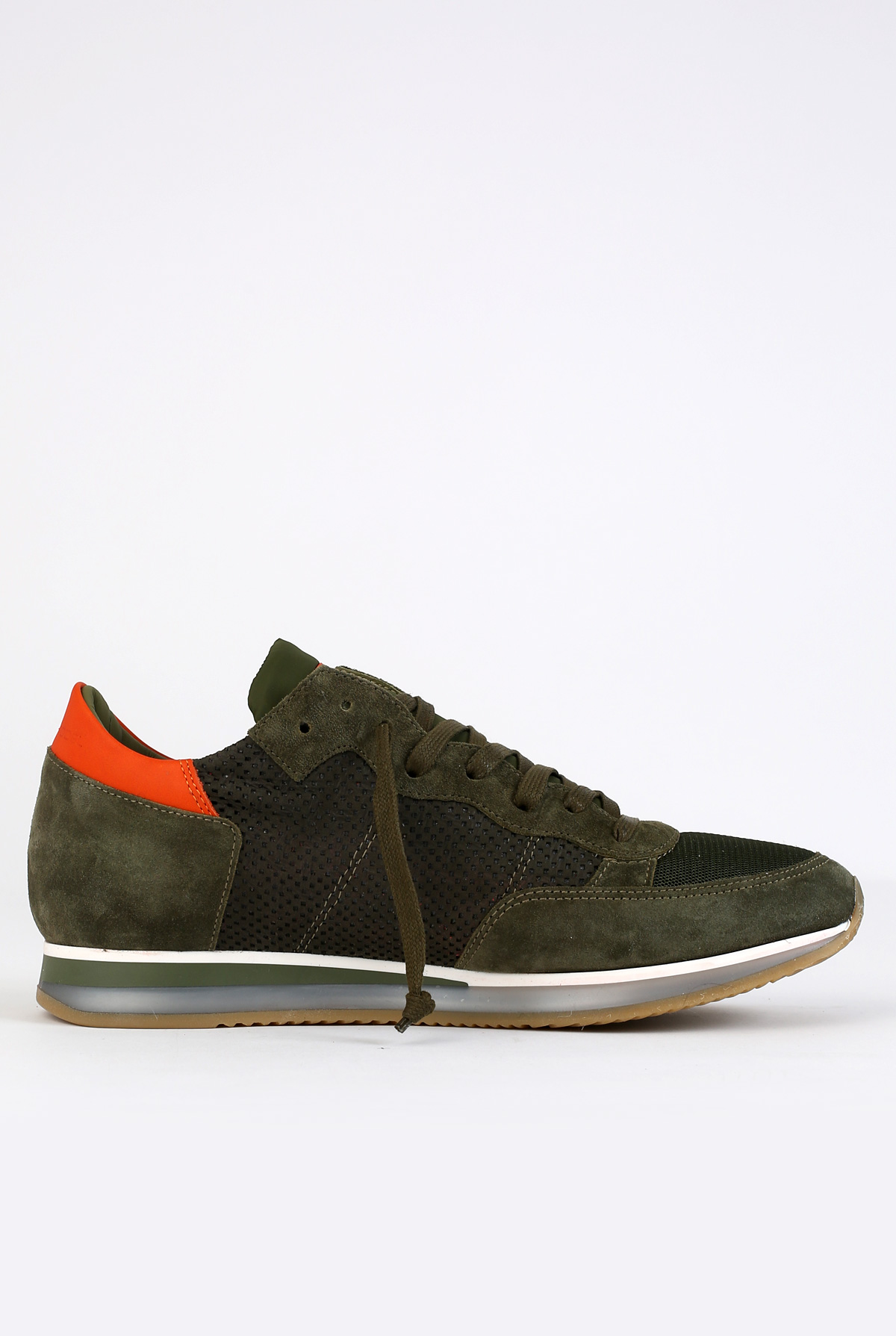 BASKETS PHILIPPE MODEL TROPEZ L U PERFORE VERT TRLU-PS41