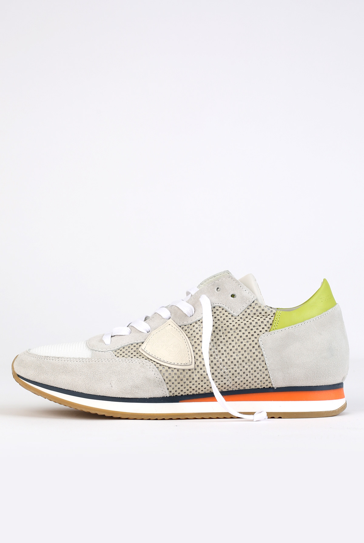 BASKETS PHILIPPE MODEL TROPEZ L U PERFORE BLANC TRLU-PS49