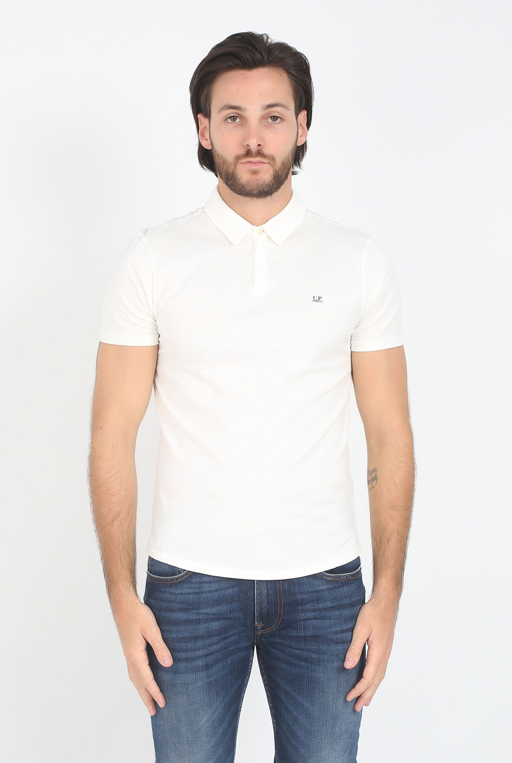 POLO C.P. COMPANY BLANC L064A 0444G-112