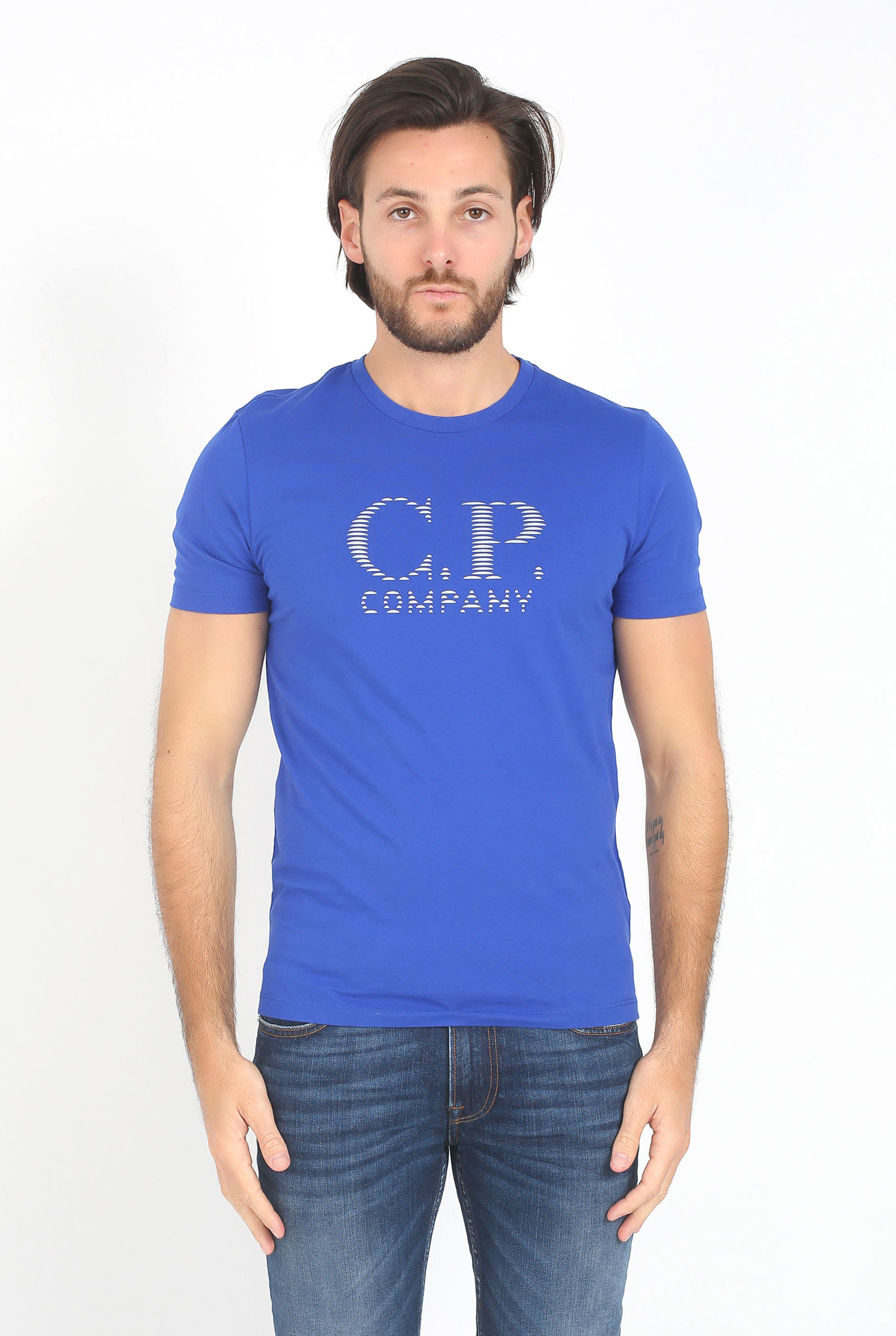 T-SHIRT C.P. COMPANY BLEU S200A 5100W-854