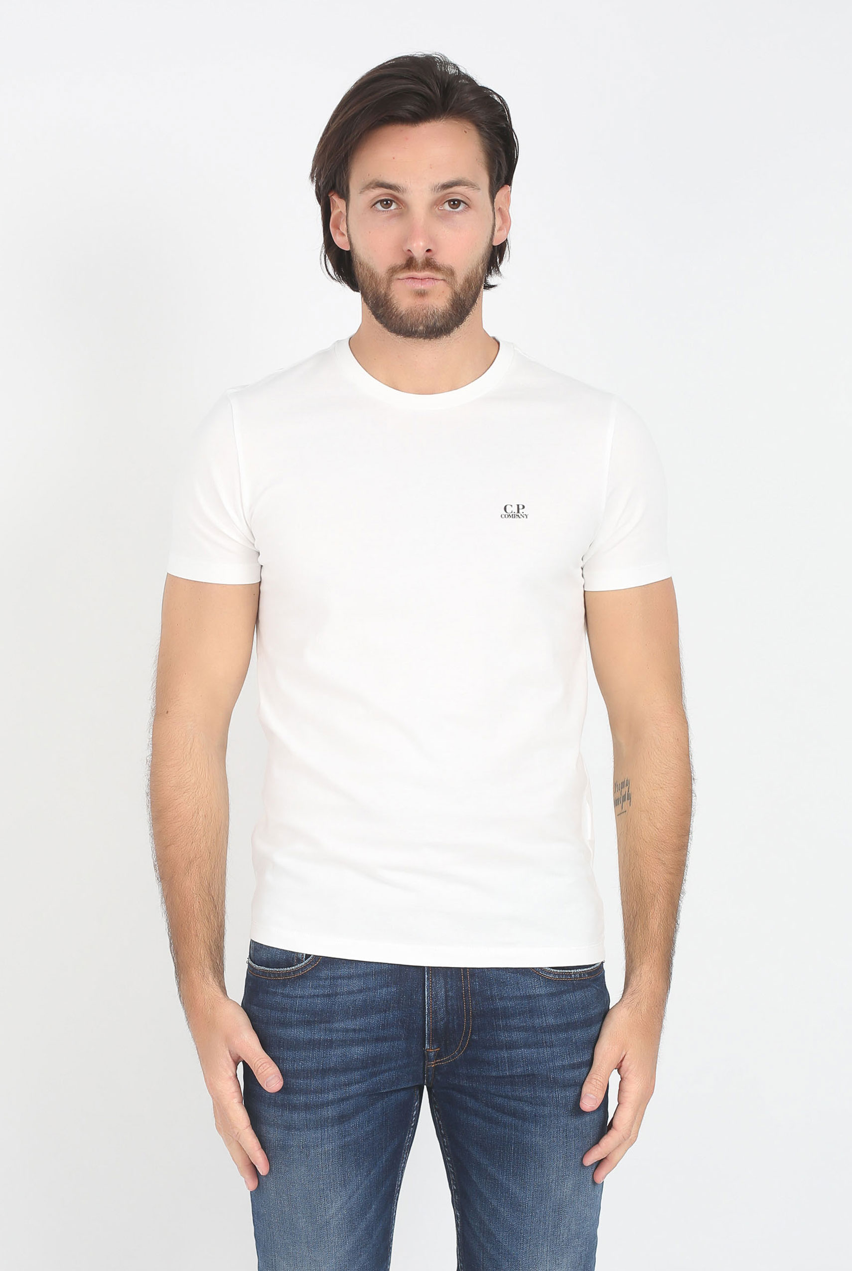 T-SHIRT C.P. COMPANY BLANC S073A 5100W-112