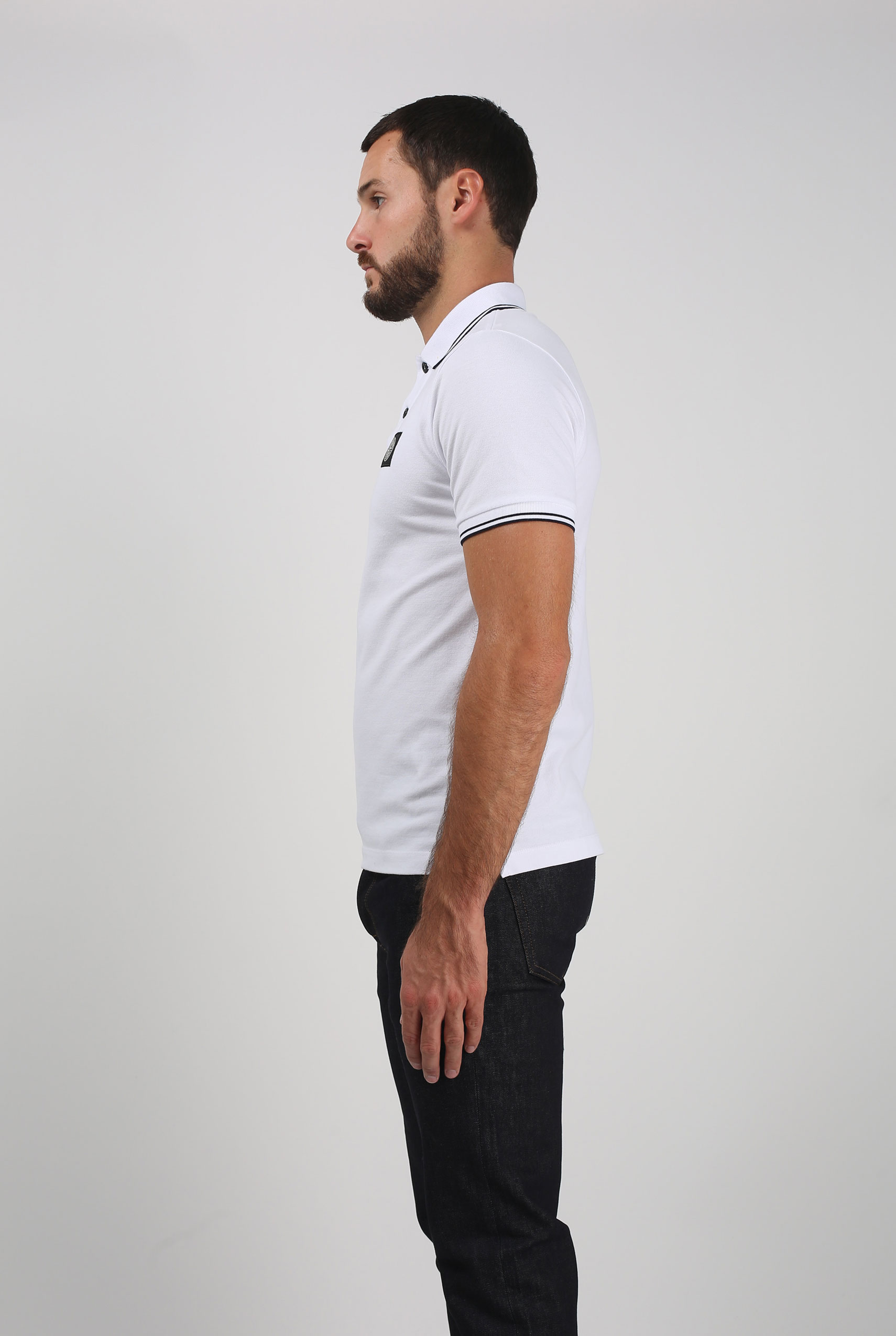 POLO STONE ISLAND BLANC 691522S18-V0001