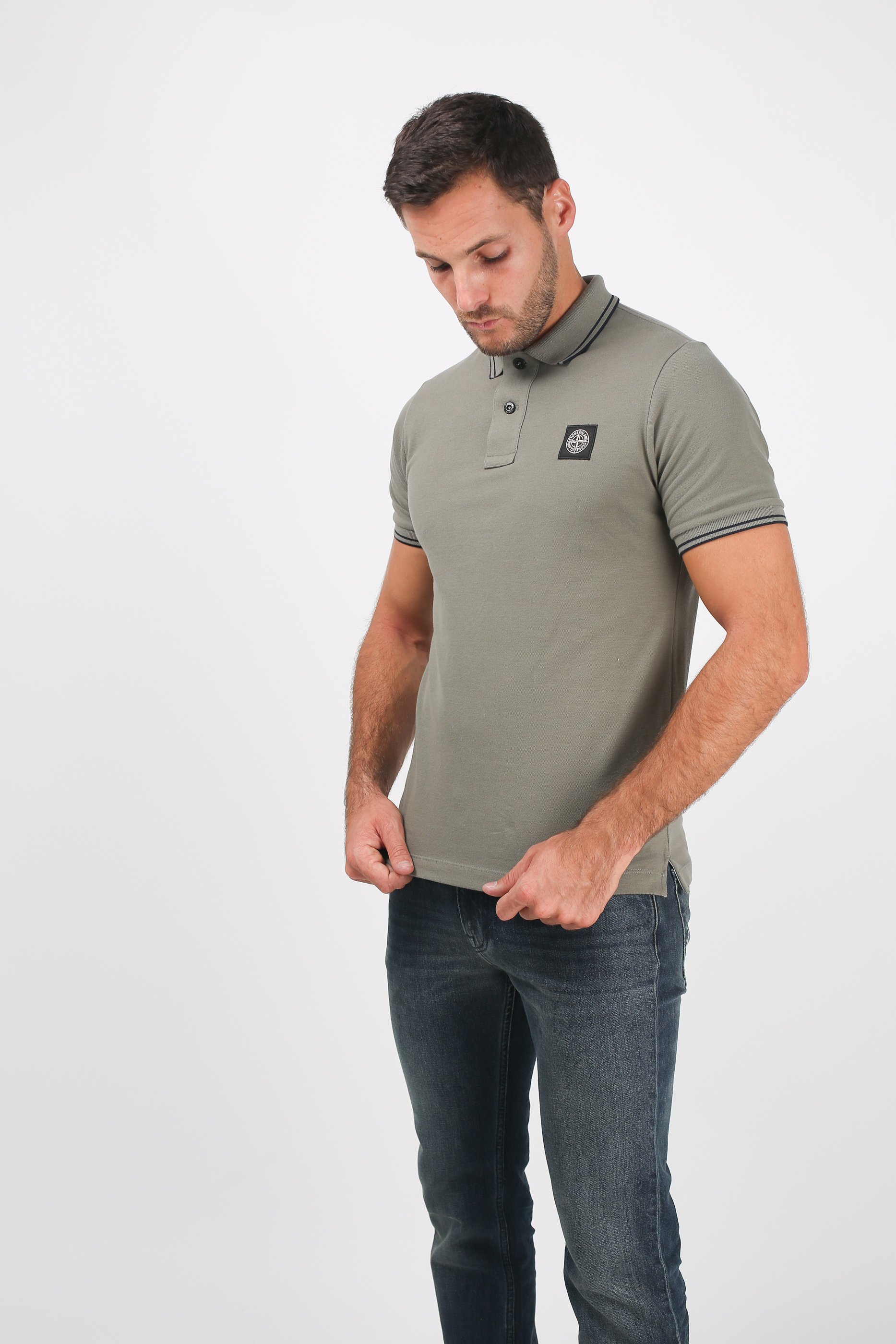 POLO STONE ISLAND VERT OLIVE 691522S18-V0058