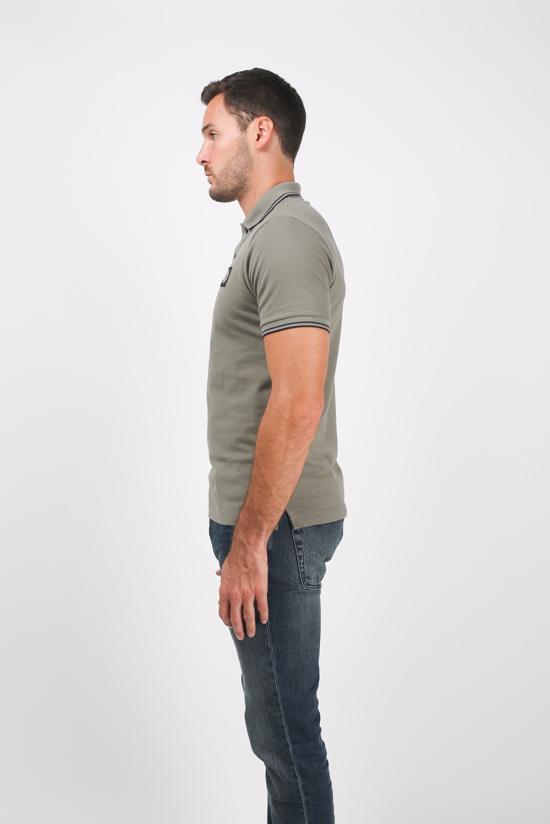 POLO STONE ISLAND VERT OLIVE 691522S18-V0058