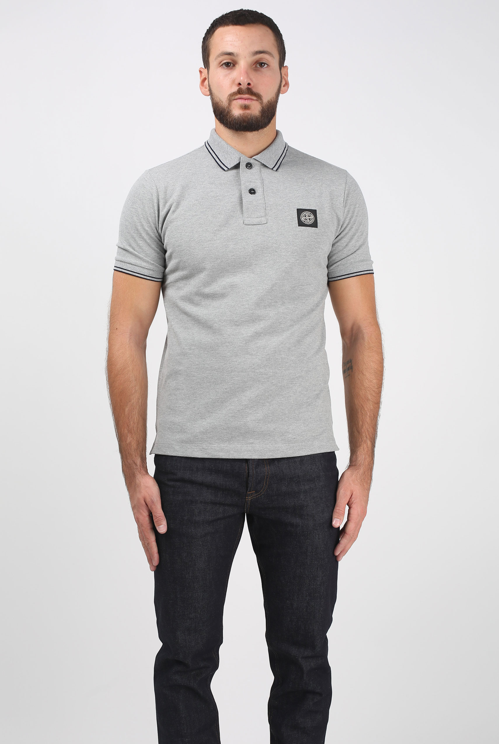 POLO STONE ISLAND GRIS 691522S18-V1064