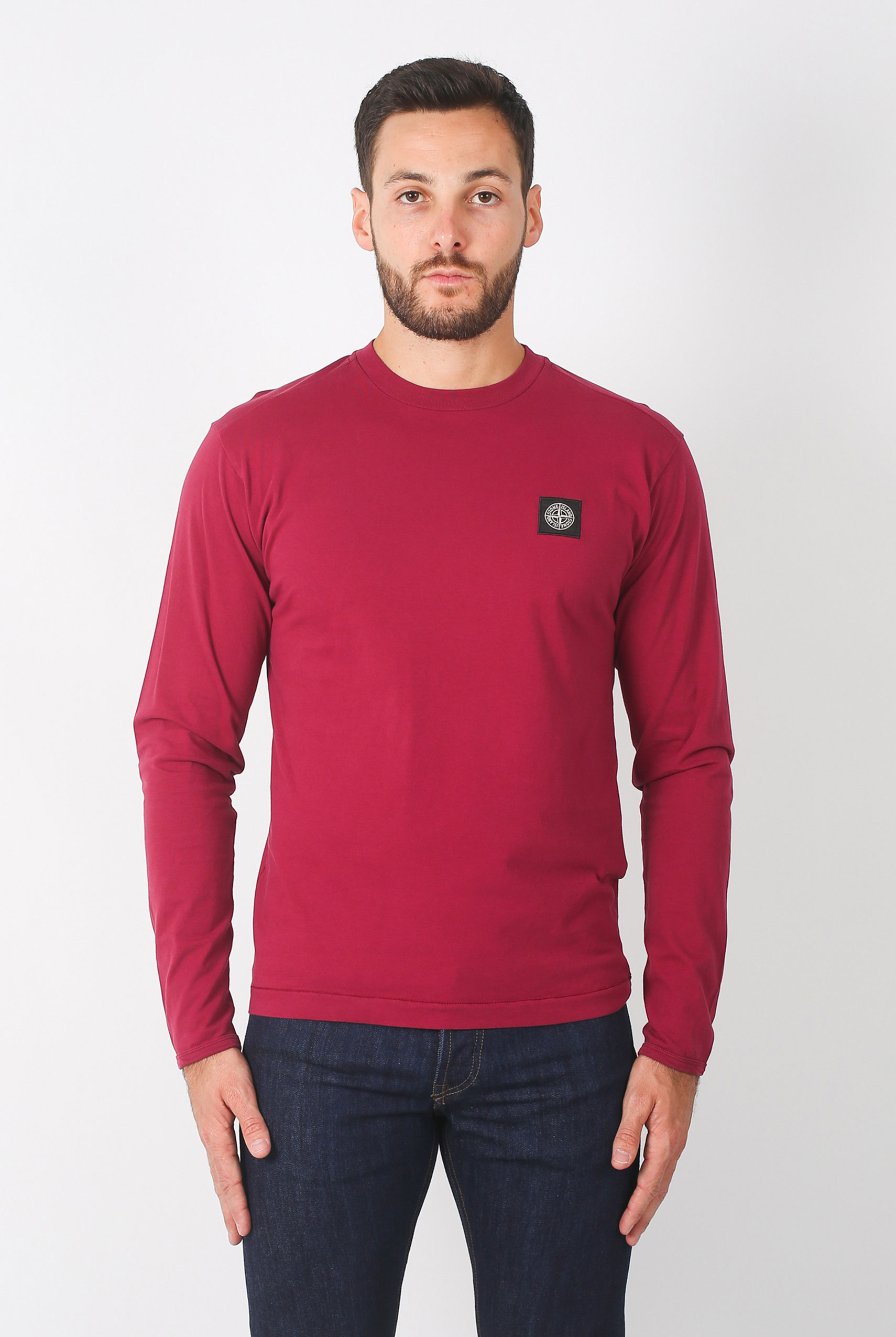 T-SHIRT STONE ISLAND GRENAT 691524041-V0014