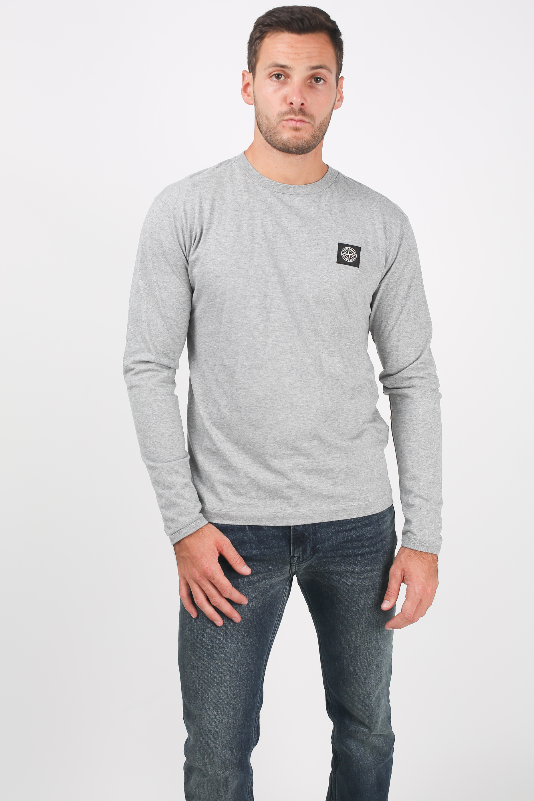 T-SHIRT STONE ISLAND GRIS 691524041-V1064
