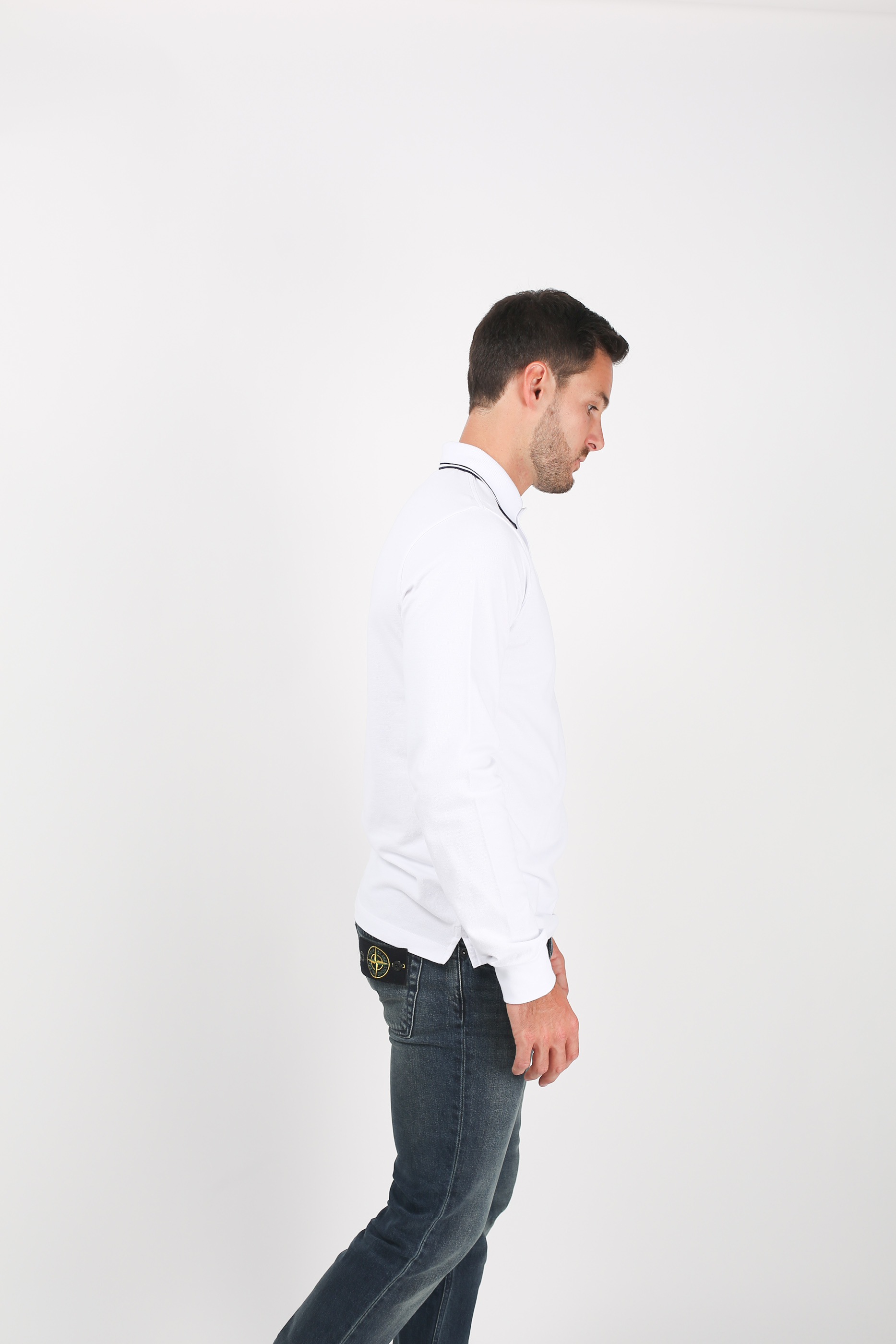 POLO STONE ISLAND BLANC 69152SS18-V0001