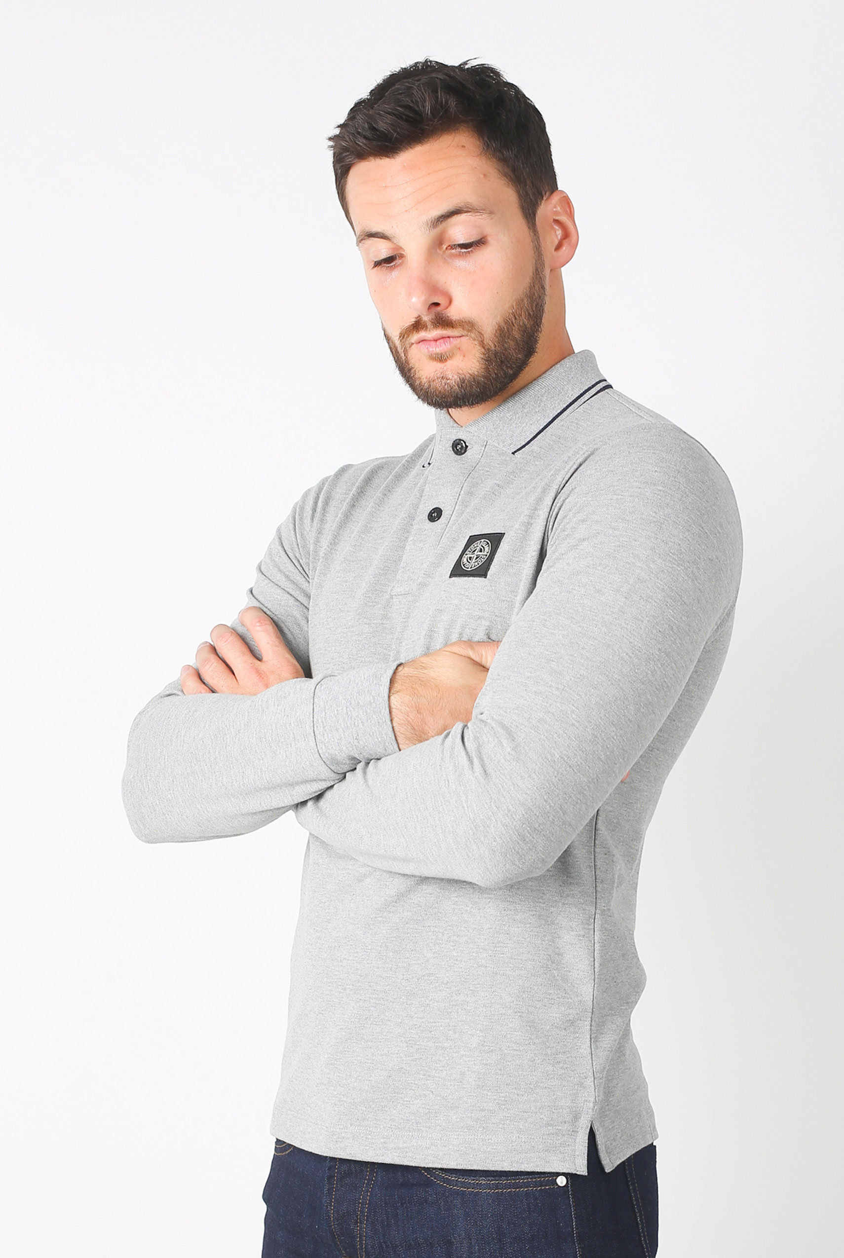 POLO STONE ISLAND GRIS 69152SS18-V1064