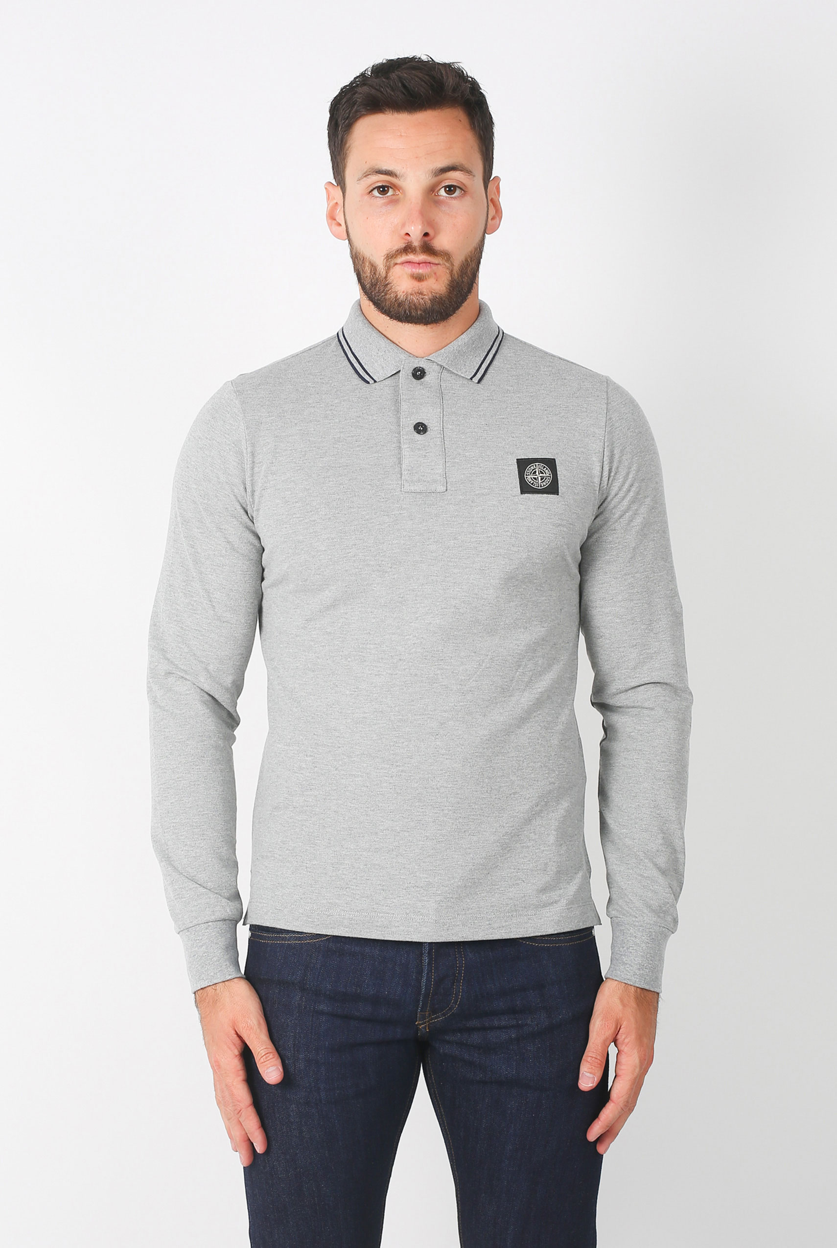 POLO STONE ISLAND GRIS 69152SS18-V1064