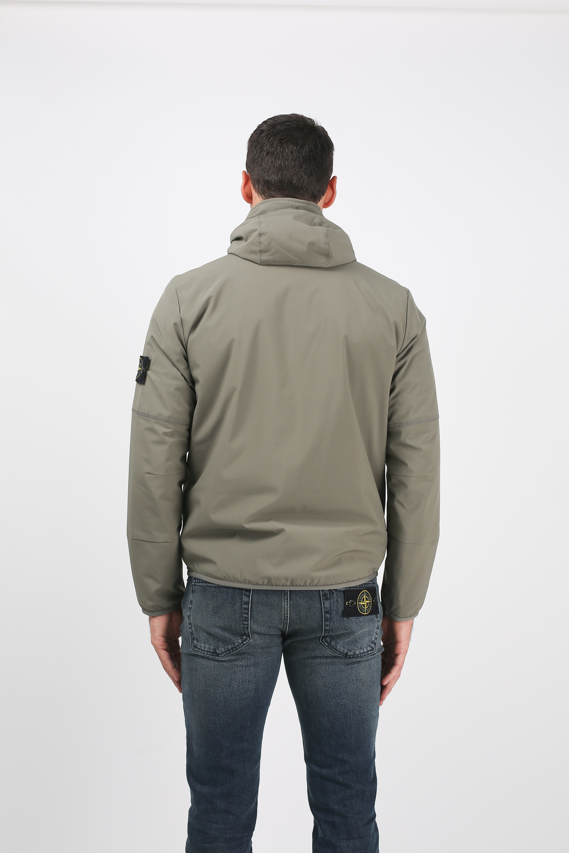 BLOUSON STONE ISLAND VERT OLIVE SOFT SHELL-R WITH PRIMALOFT 691541027-V0058