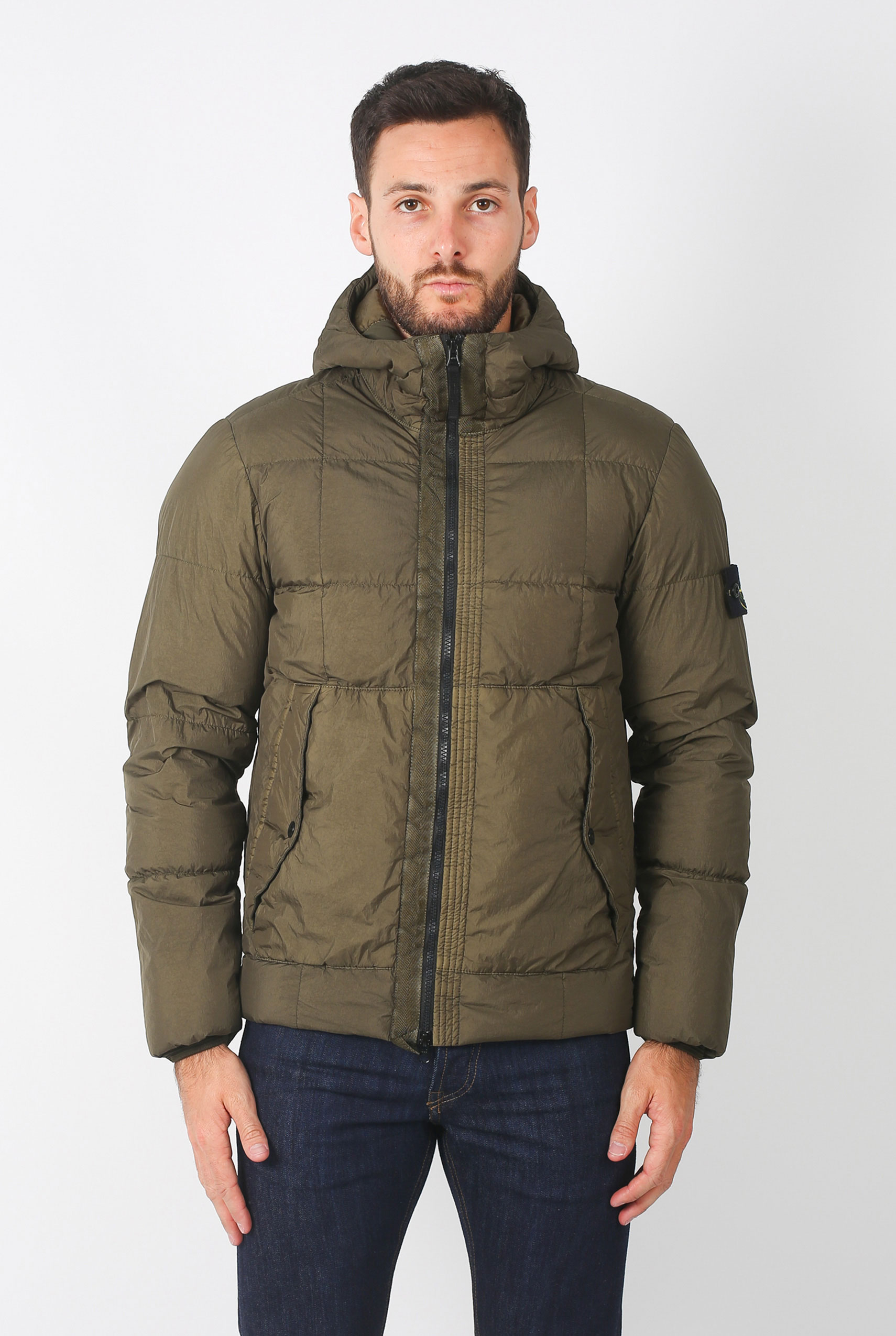 DOUDOUNE STONE ISLAND GARMENT DYED CRINKLE REPS NY DOWN KAKI 691541223-V0058