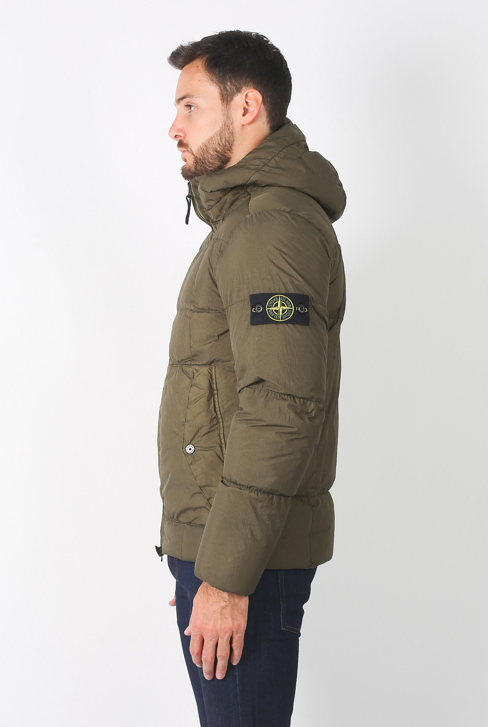 DOUDOUNE STONE ISLAND GARMENT DYED CRINKLE REPS NY DOWN KAKI 691541223-V0058