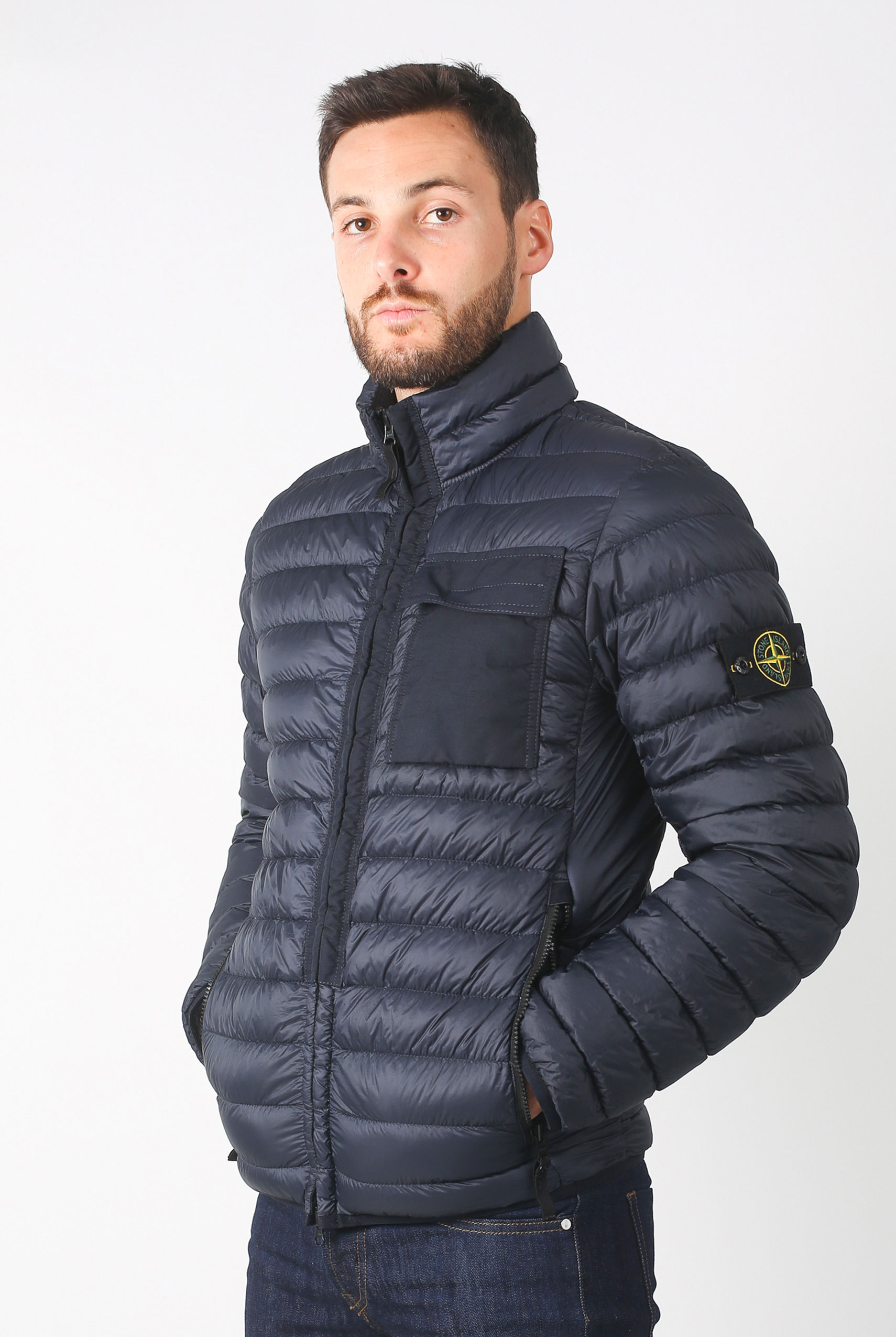 DOUDOUNE STONE ISLAND GARMENT DYED MICRO YARN DOWN MARINE 691541424-V0020