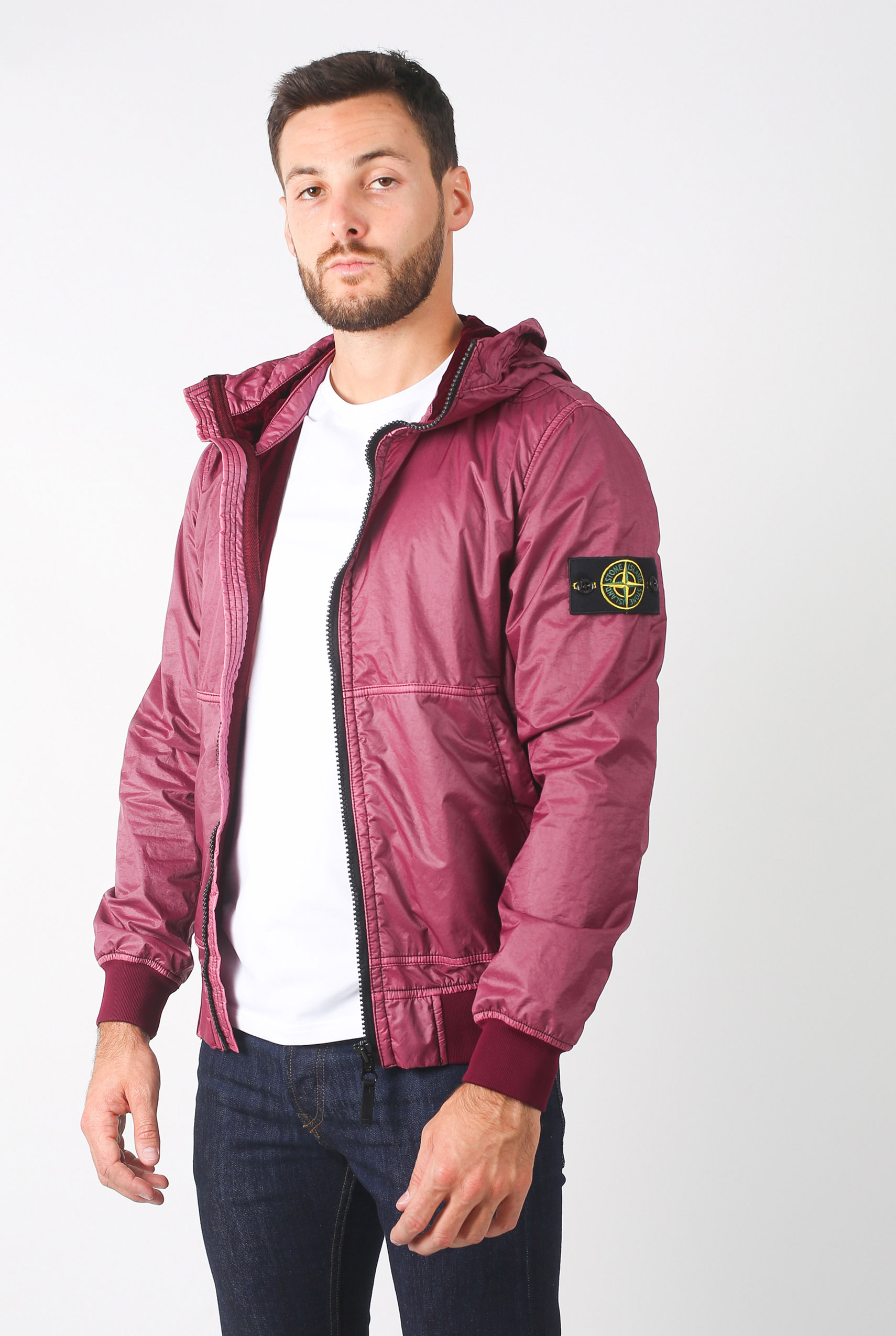BLOUSON STONE ISLAND LAMY FLOCK GRENAT 691544435-V0014