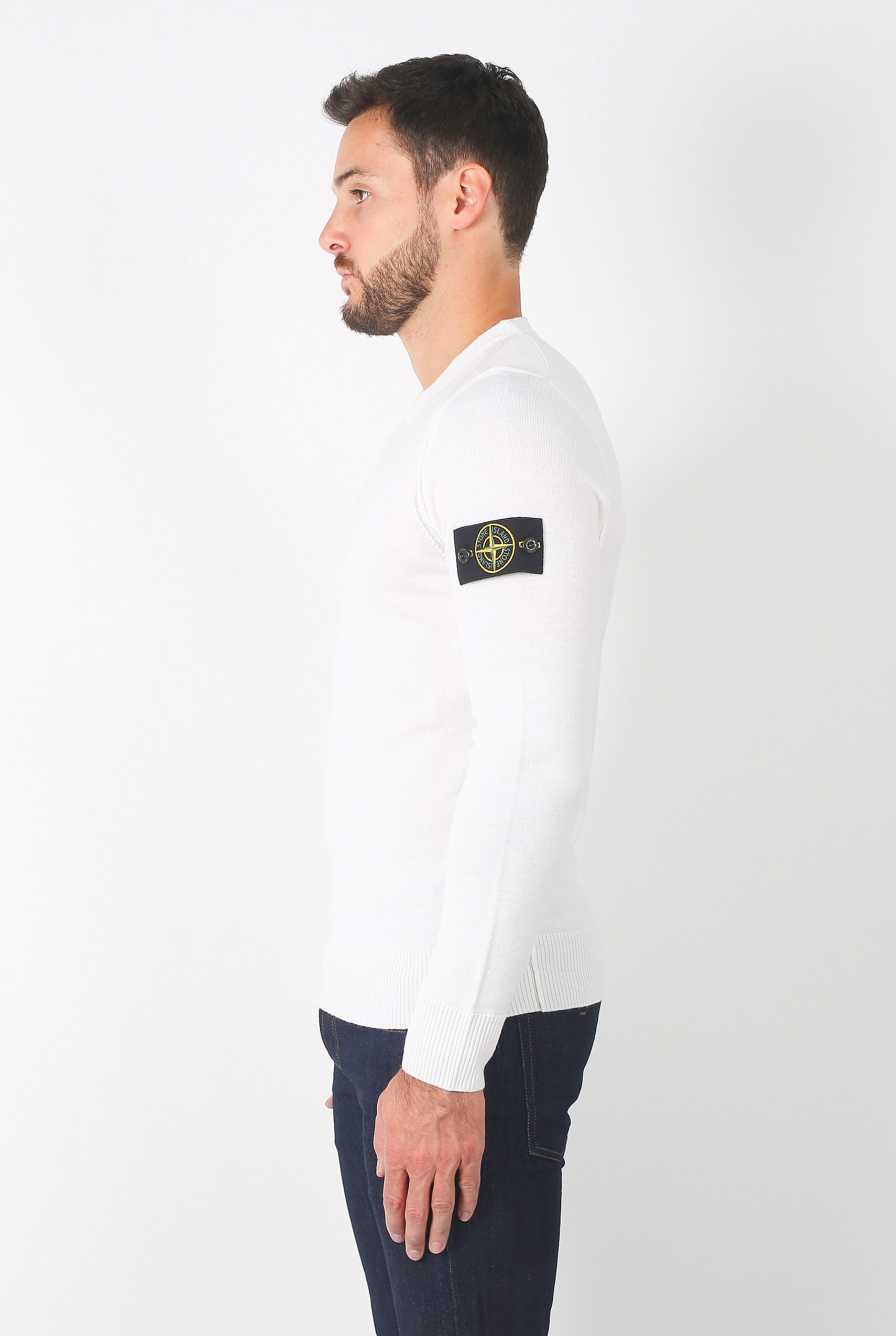PULL STONE ISLAND BLANC 6915524C4-V0001