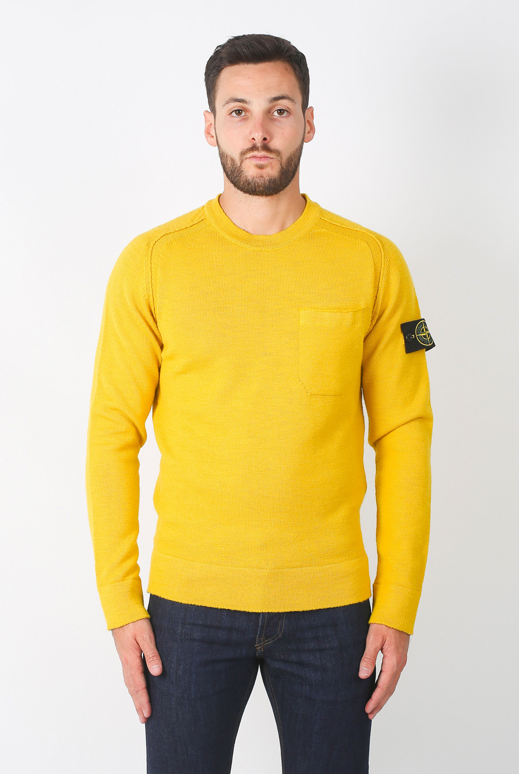 PULL STONE ISLAND MOUTARDE 6915531D7-V0034