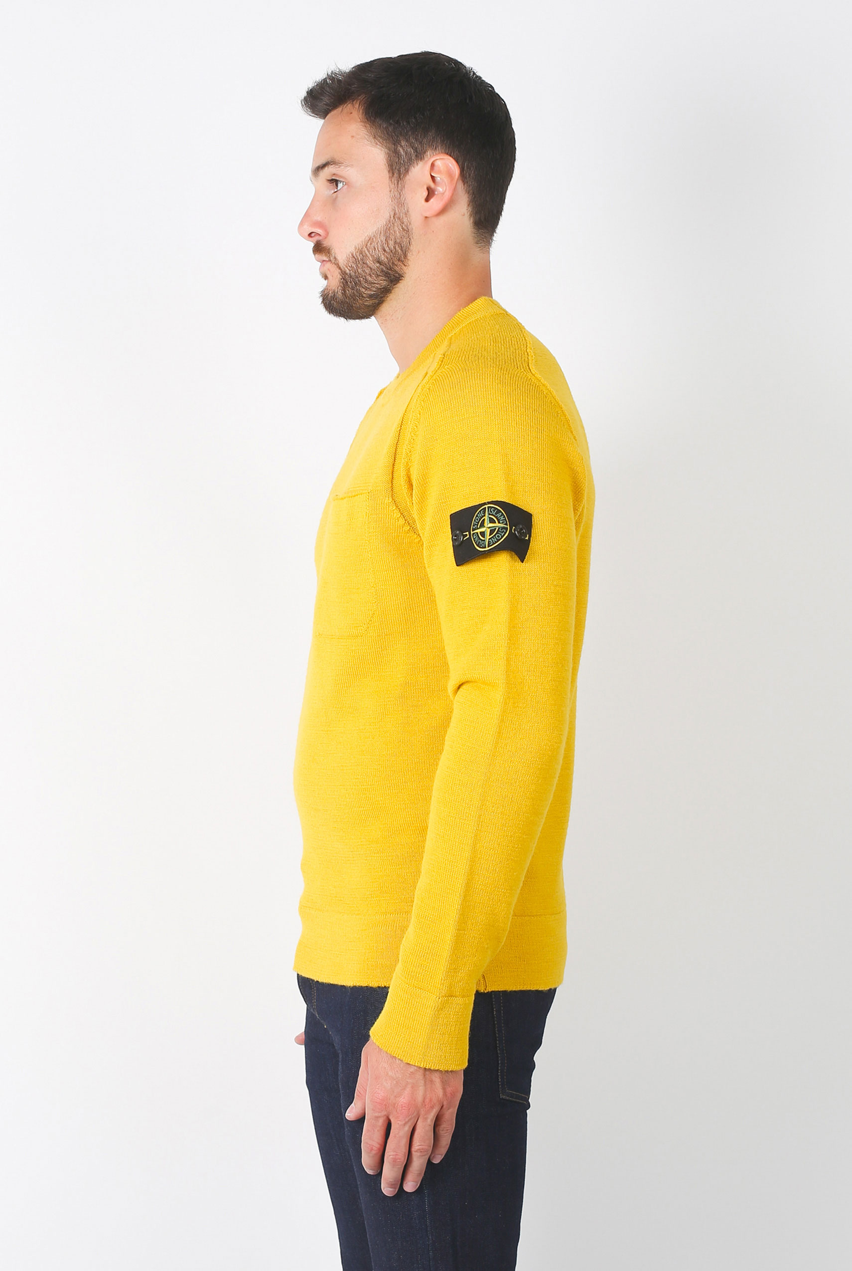 PULL STONE ISLAND MOUTARDE 6915531D7-V0034