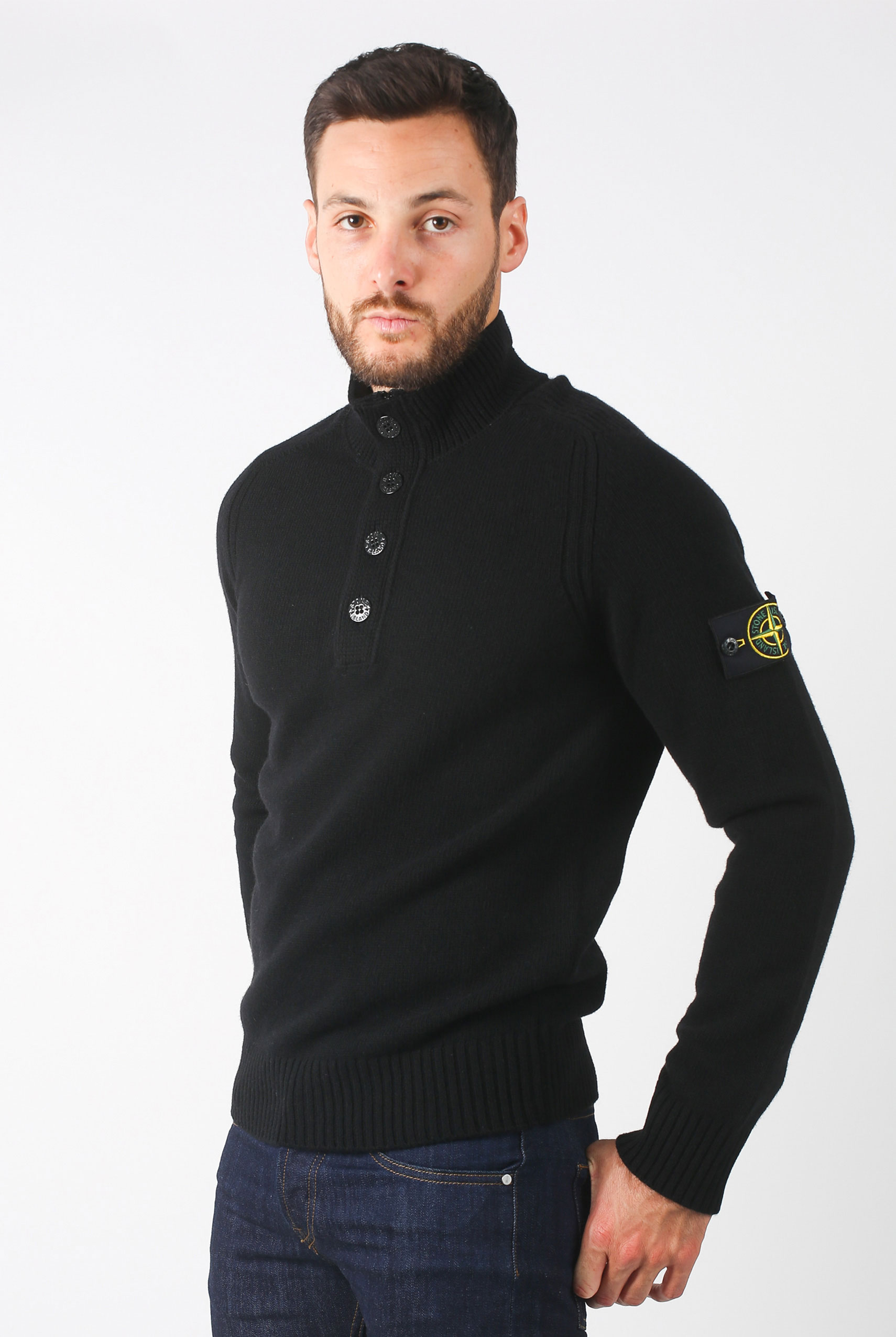 PULL STONE ISLAND NOIR 6915532A3-V0029