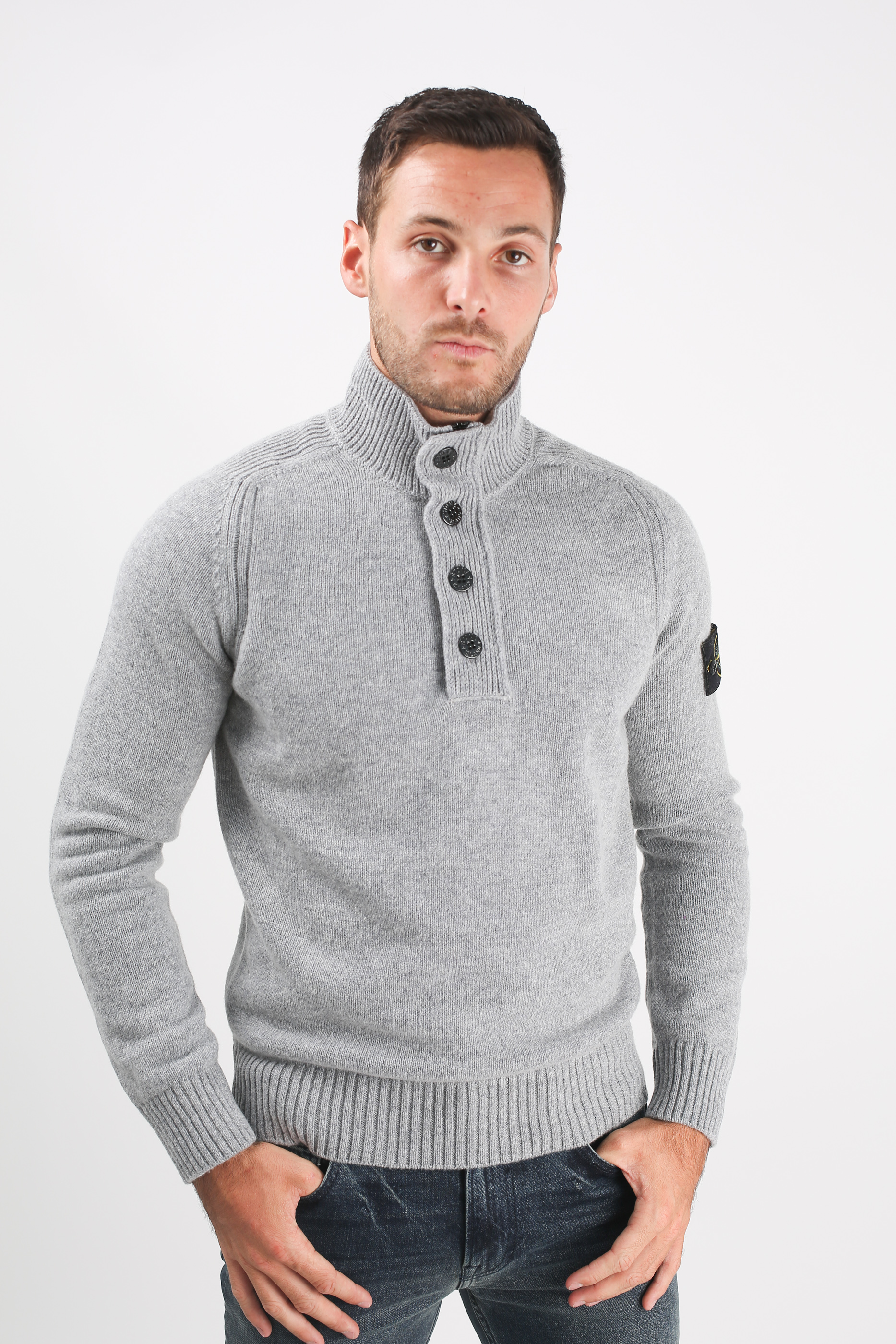PULL STONE ISLAND GRIS 6915532A3-V0061