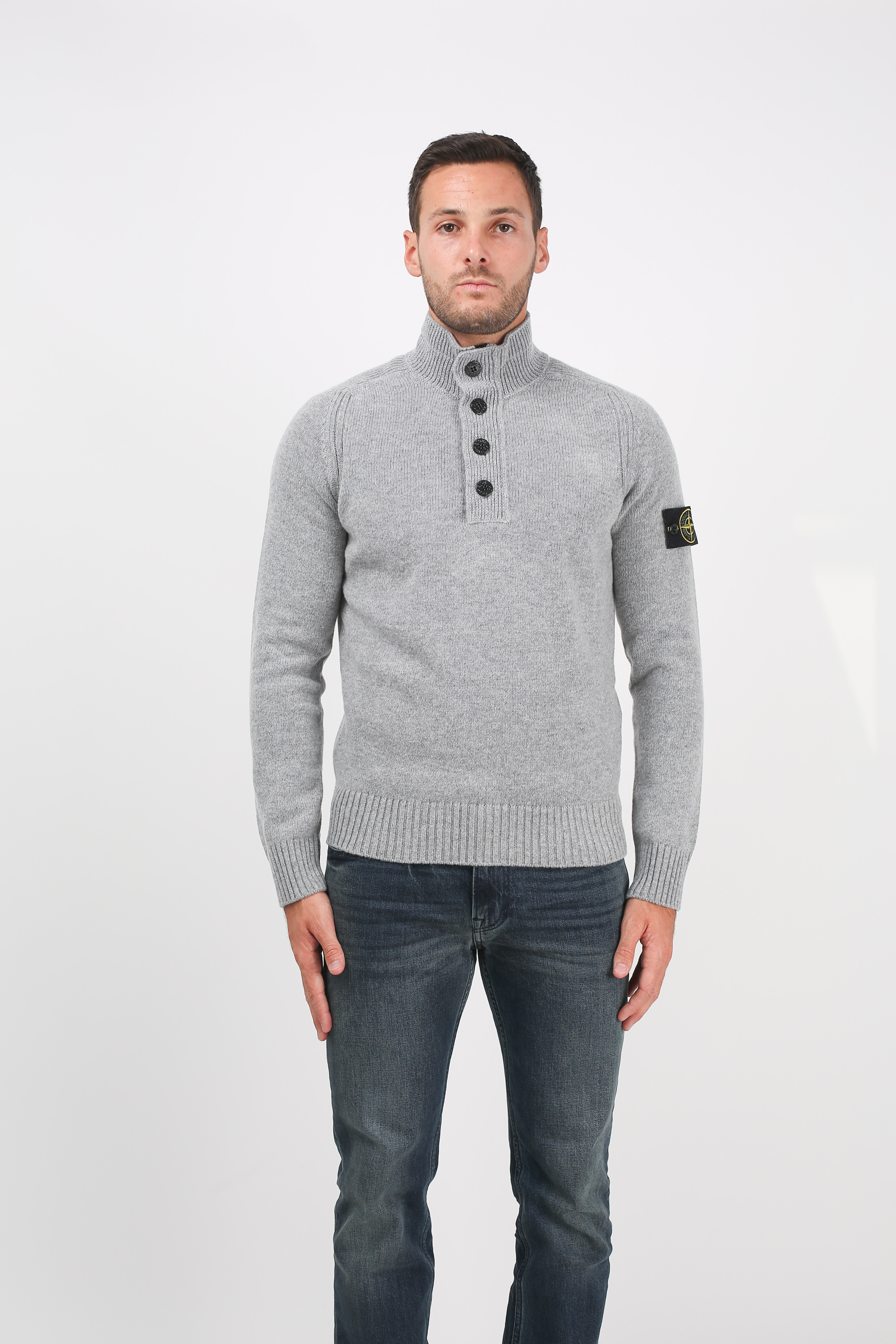 PULL STONE ISLAND GRIS 6915532A3-V0061
