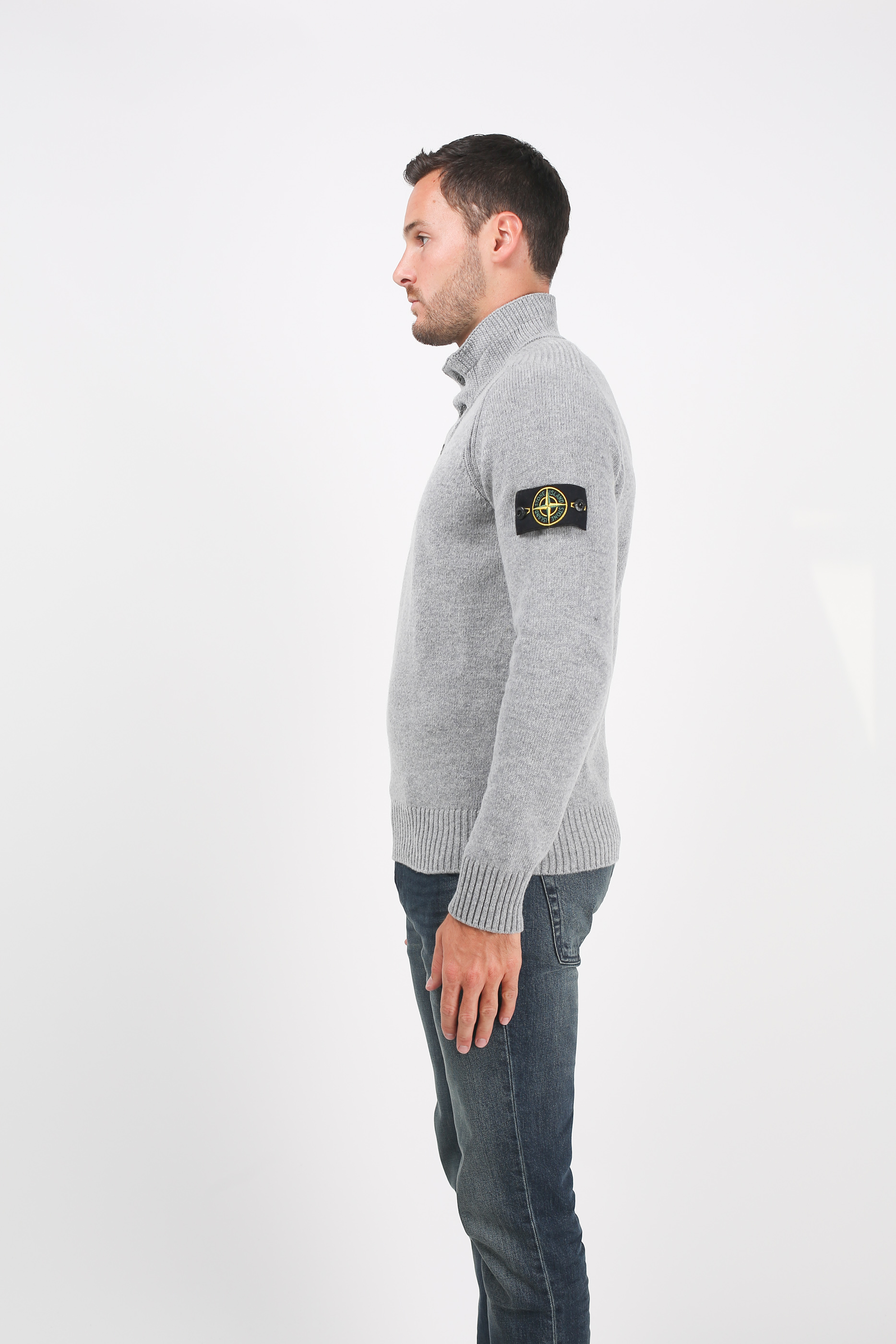 PULL STONE ISLAND GRIS 6915532A3-V0061