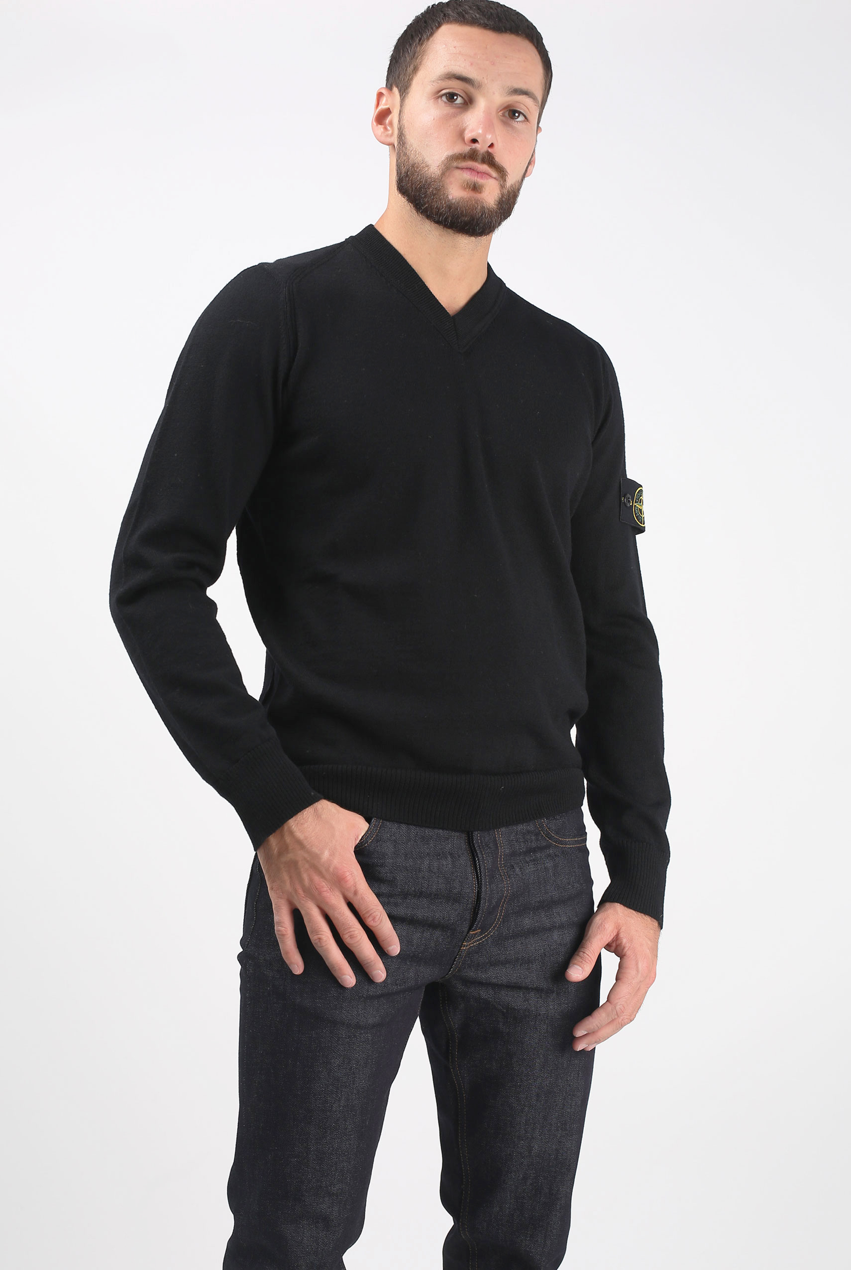 PULL STONE ISLAND NOIR 6915538C4-V0029