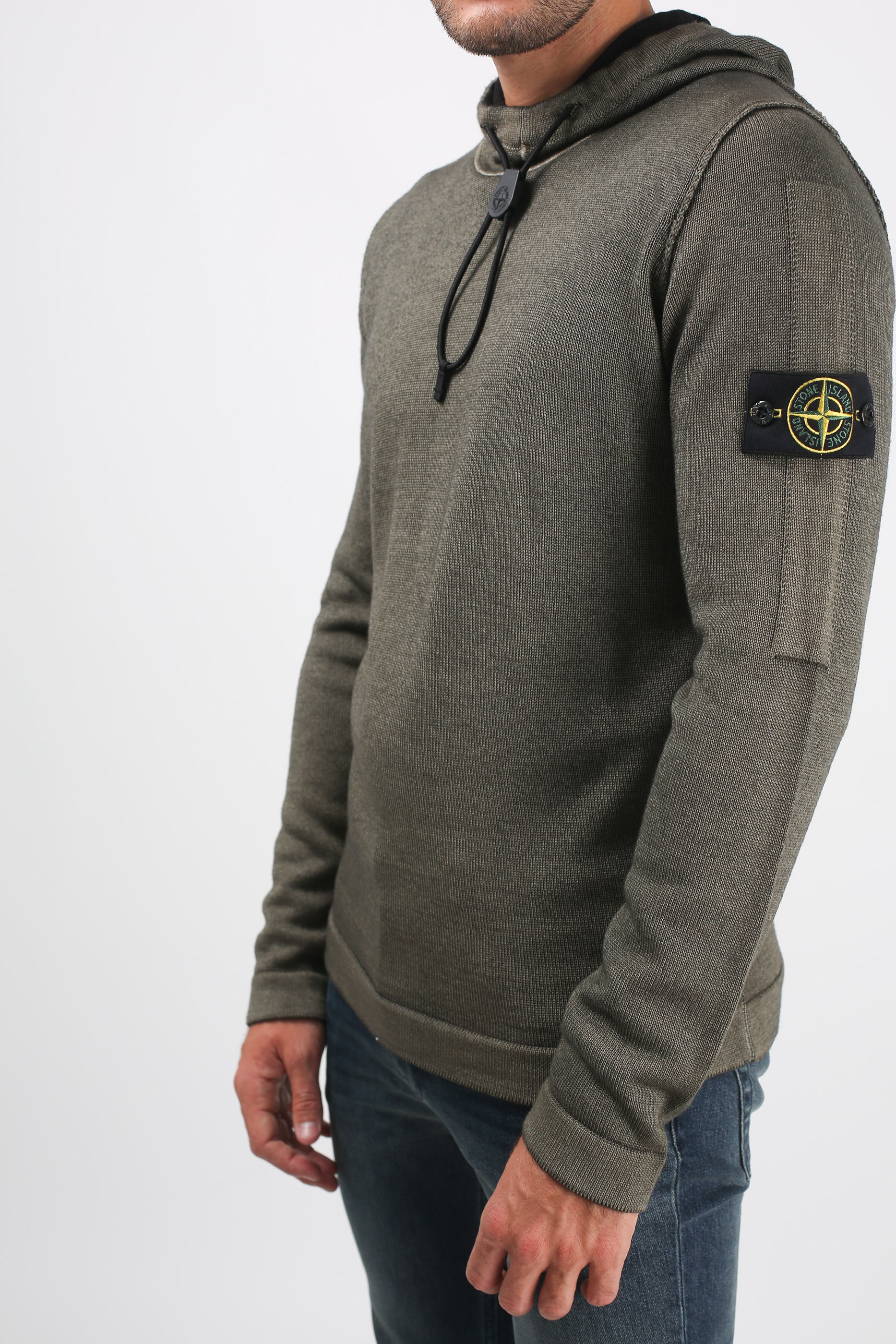 SWEAT STONE ISLAND KAKI 6915572A8-V0058