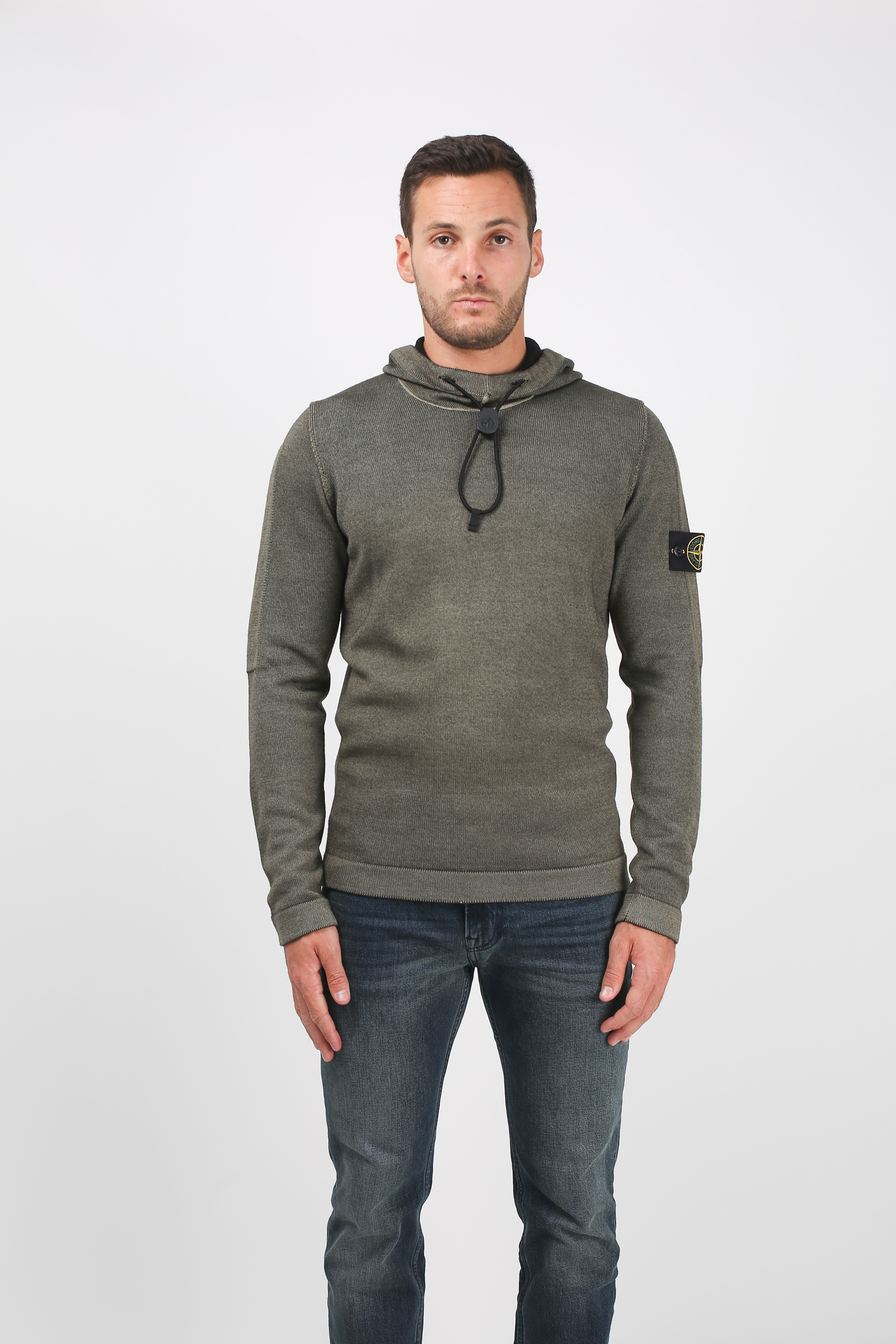 SWEAT STONE ISLAND KAKI 6915572A8-V0058