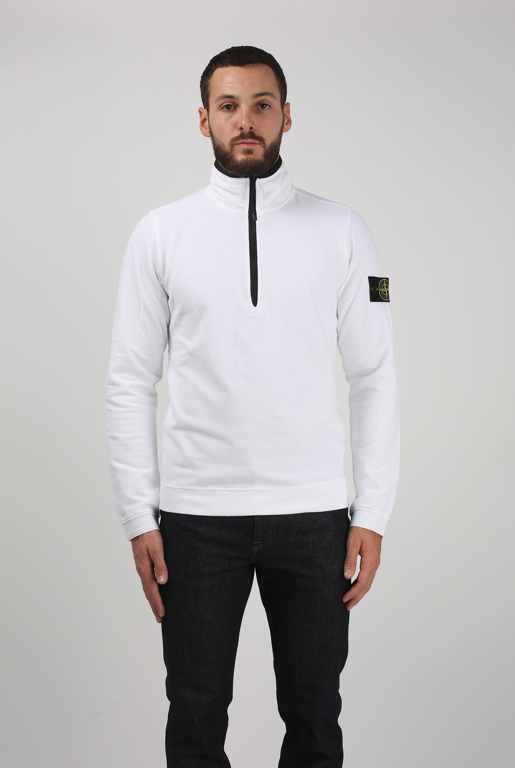 SWEAT STONE ISLAND BLANC 691562138-V0001