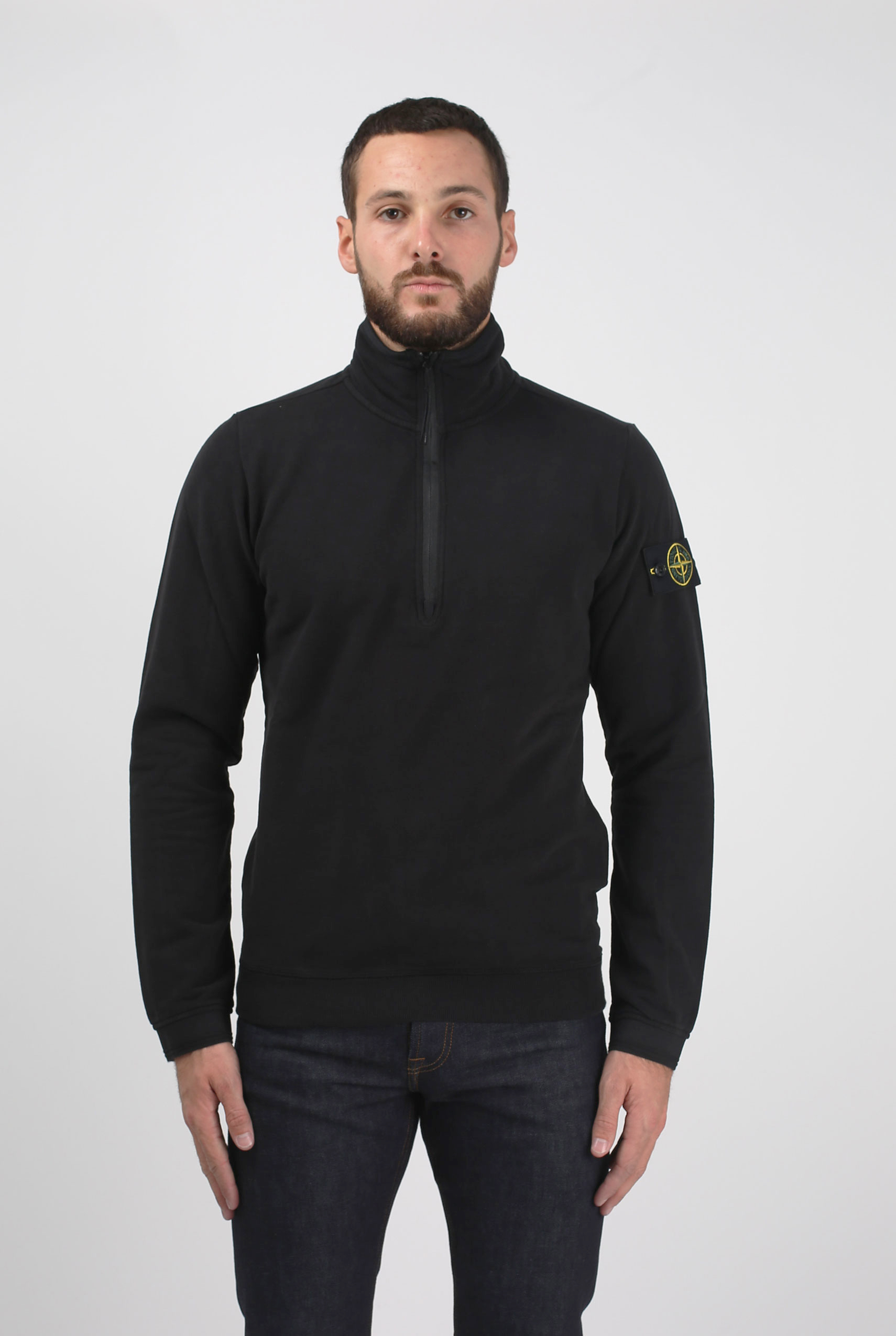 SWEAT STONE ISLAND NOIR 691562138-V0029