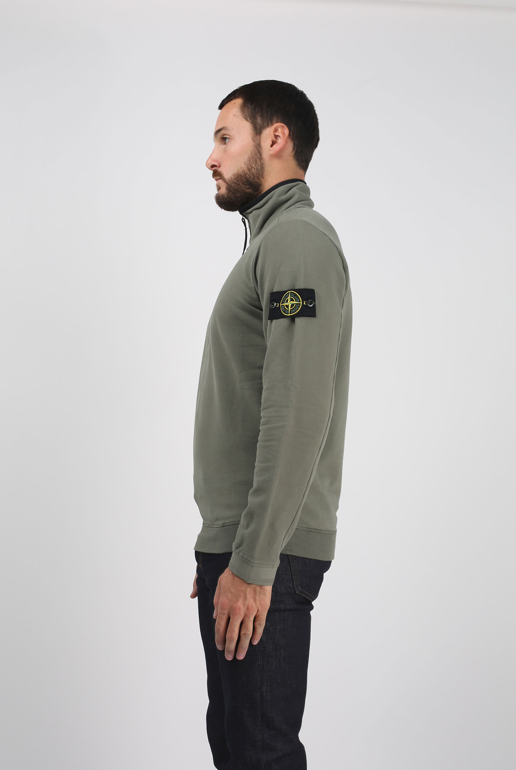 SWEAT STONE ISLAND VERT OLIVE 691562138-V0058