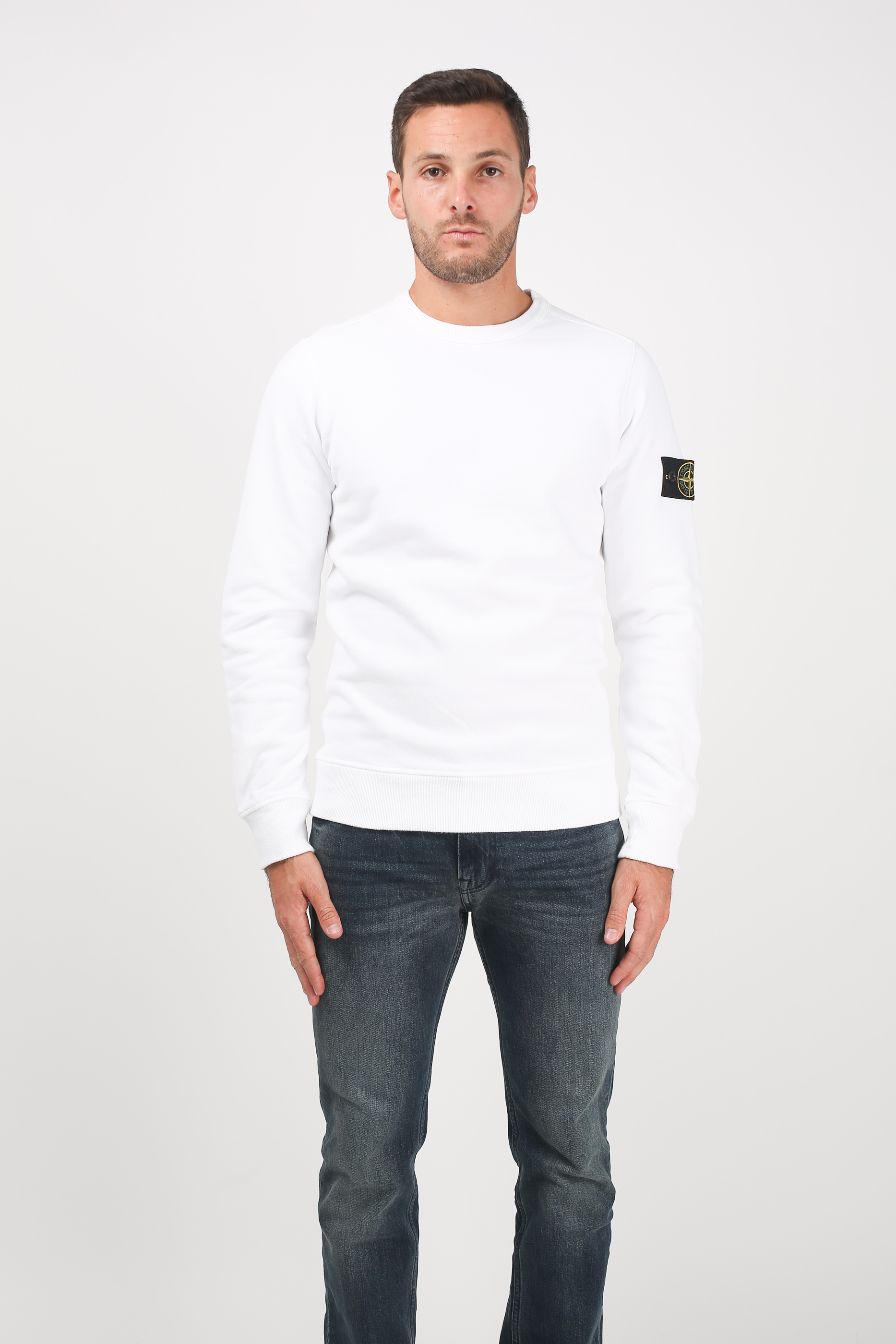 SWEAT STONE ISLAND BLANC 691562720--V0001
