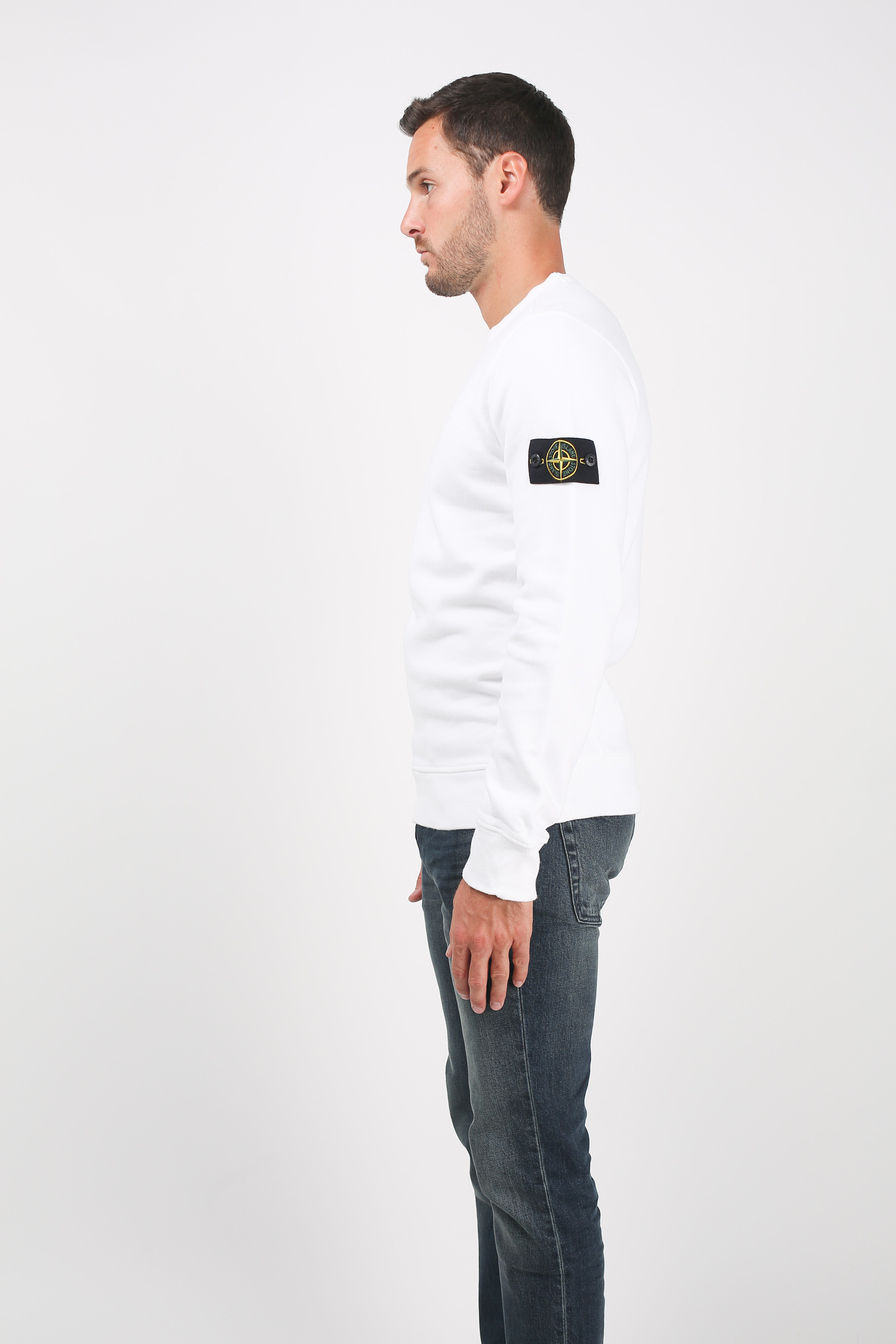 SWEAT STONE ISLAND BLANC 691562720--V0001