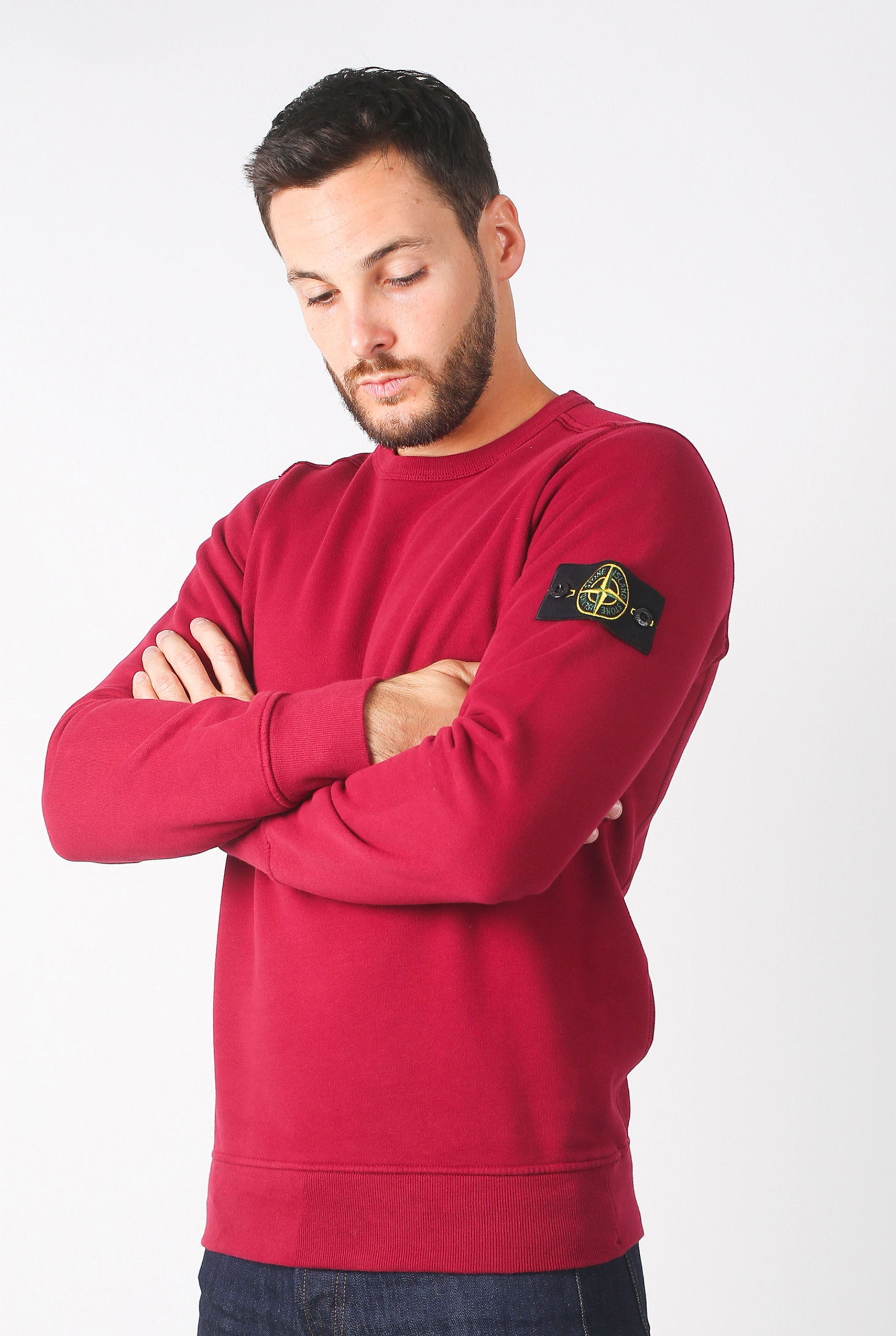 SWEAT STONE ISLAND GRENAT 691562720-V0014