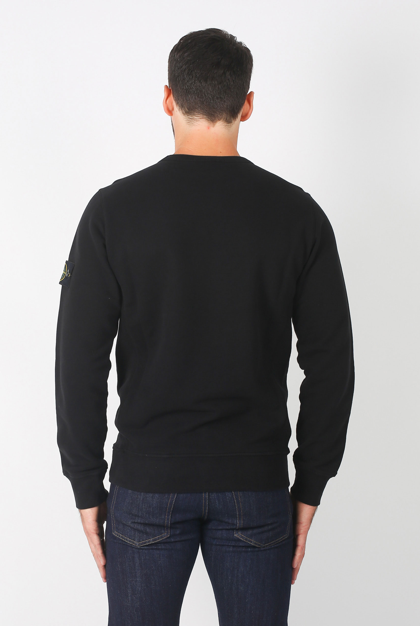 SWEAT STONE ISLAND NOIR 691562720-V0029