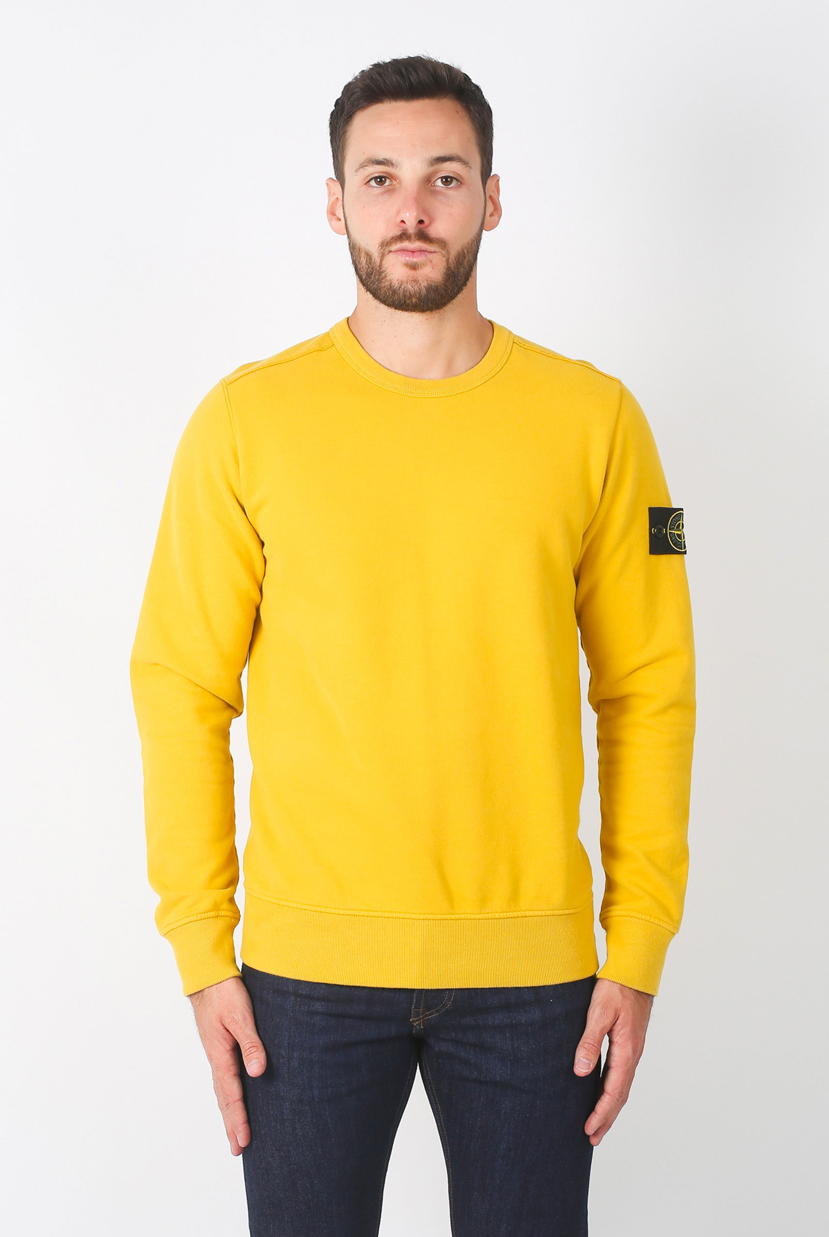SWEAT STONE ISLAND MOUTARDE 691562720-V0034