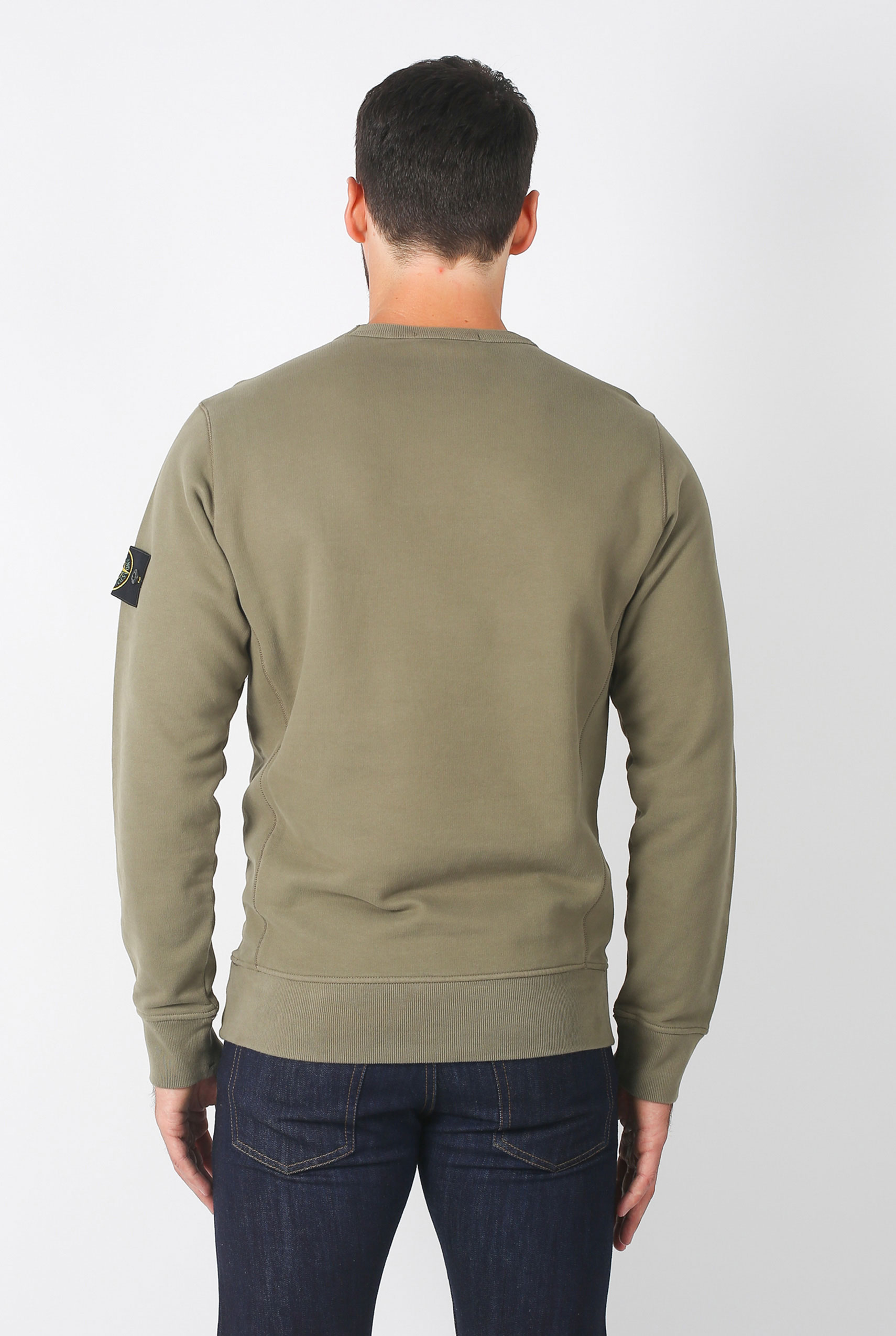SWEAT STONE ISLAND VERT OLIVE 691562720-V0058