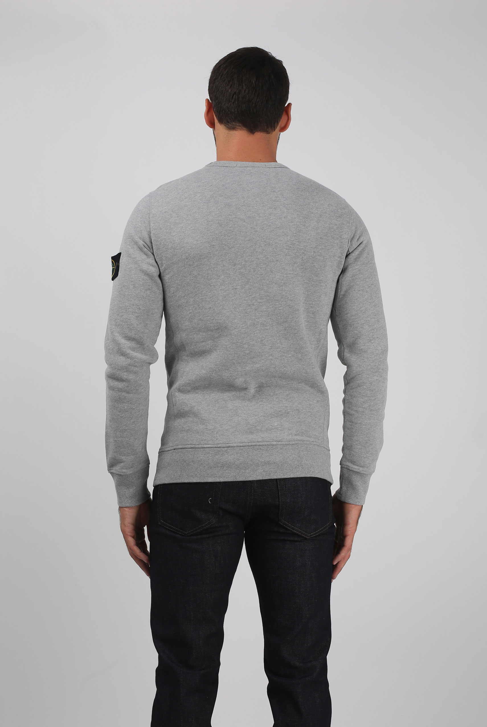 SWEAT STONE ISLAND GRIS 691562720-V1064