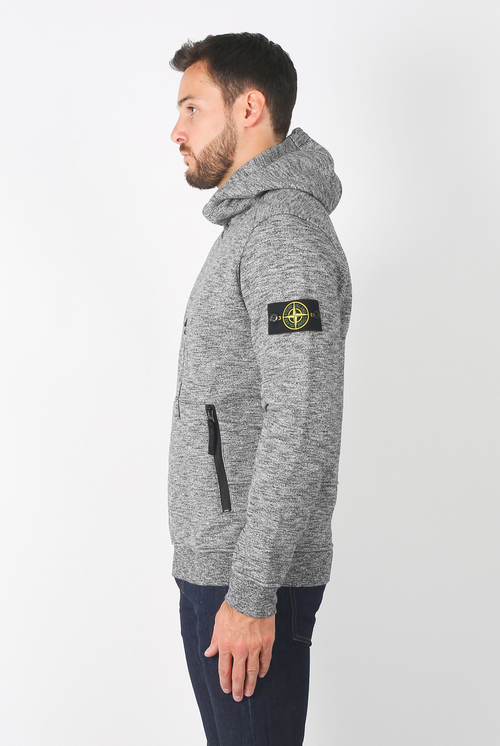 SWEAT STONE ISLAND GRIS 691563337-V0065