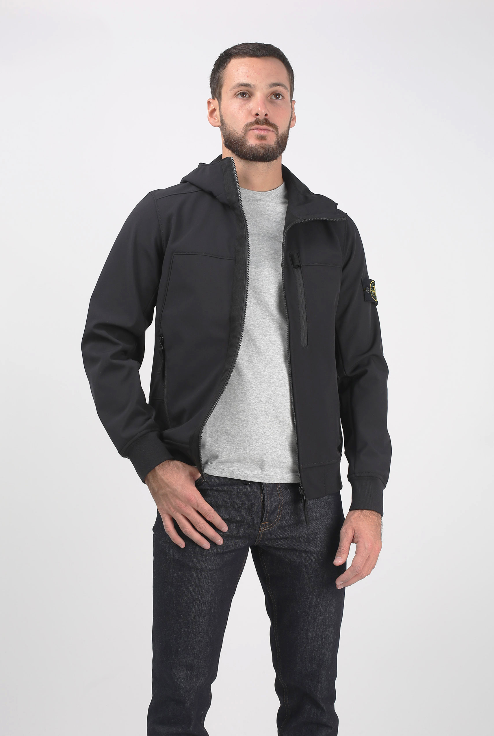 BLOUSON STONE ISLAND NOIR 6915Q0522-V0029