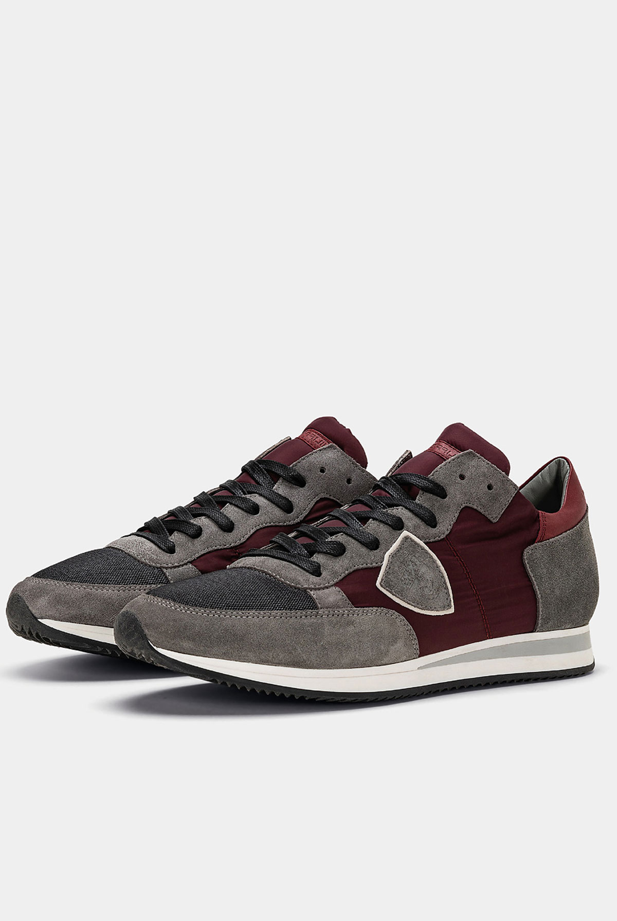 BASKETS PHILIPPE MODEL GRIS/BORDEAUX TRLU-W070