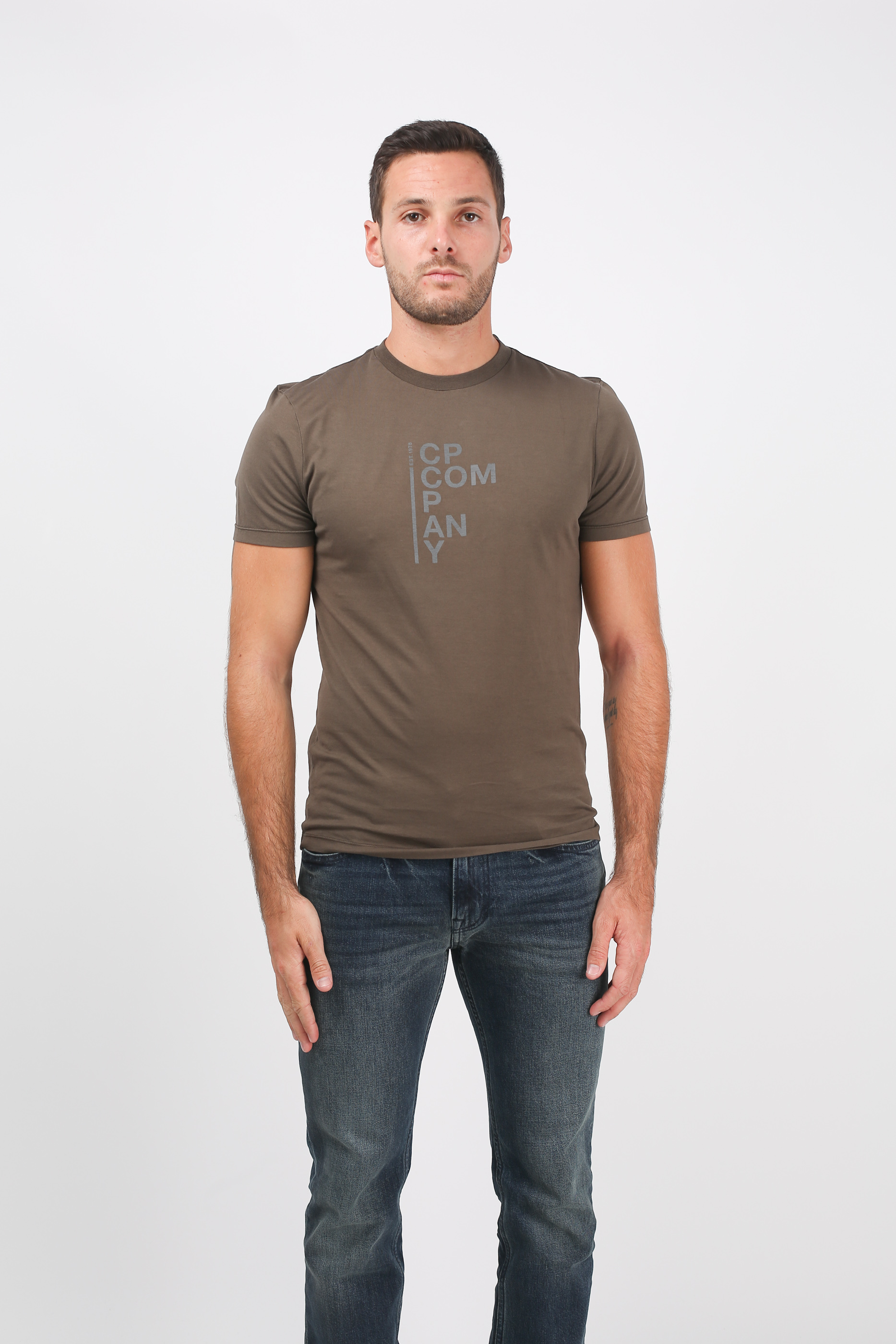 T-SHIRT C.P. COMPANY KAKI S118A 0444G-922