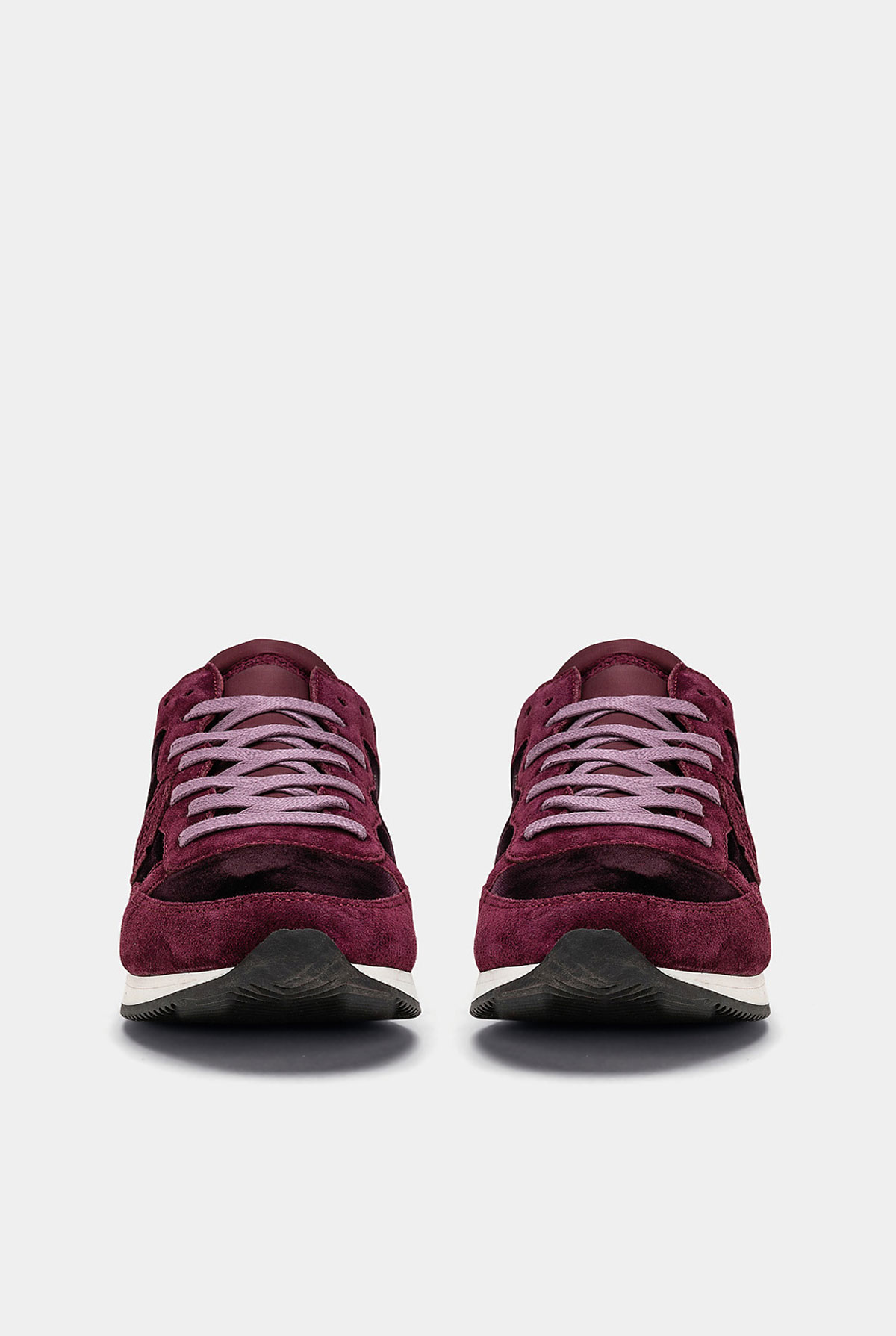 BASKETS PHILIPPE MODEL VELOURS BORDEAUX TRLU-EV10